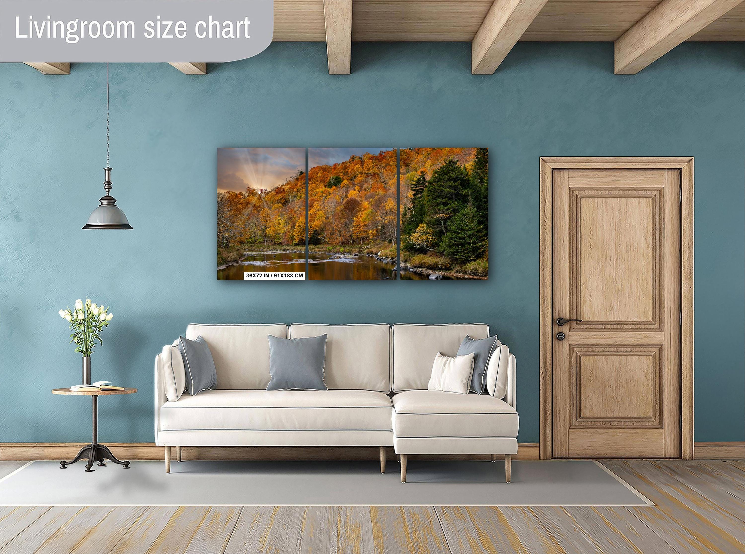 Adirondack Autumn Landscape - Fall Foliage Art | Vibrant Scenic Photo Print
