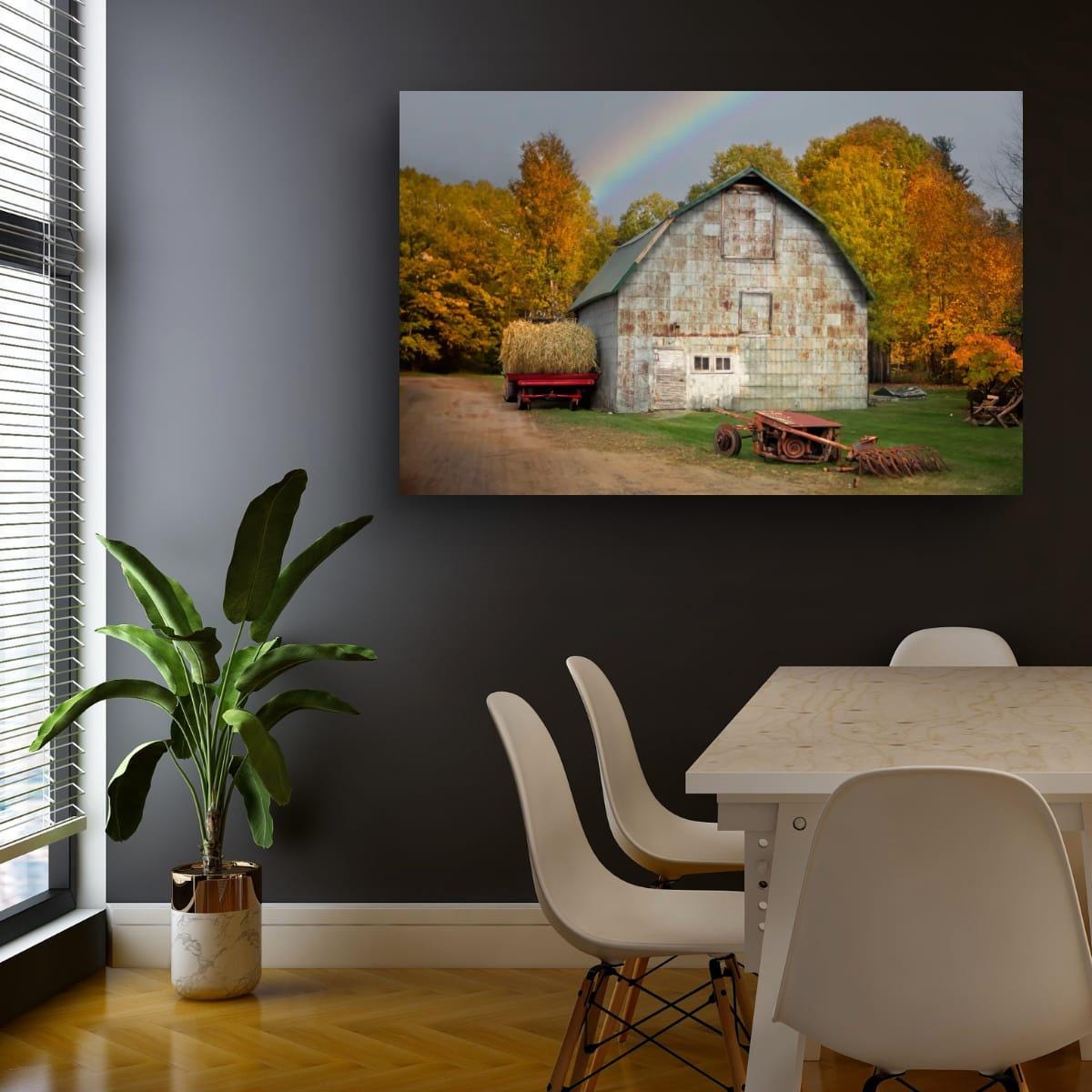 Adirondack Autumn Print - Rustic Wall Art Featuring Vintage Wagon & Fall Foliage