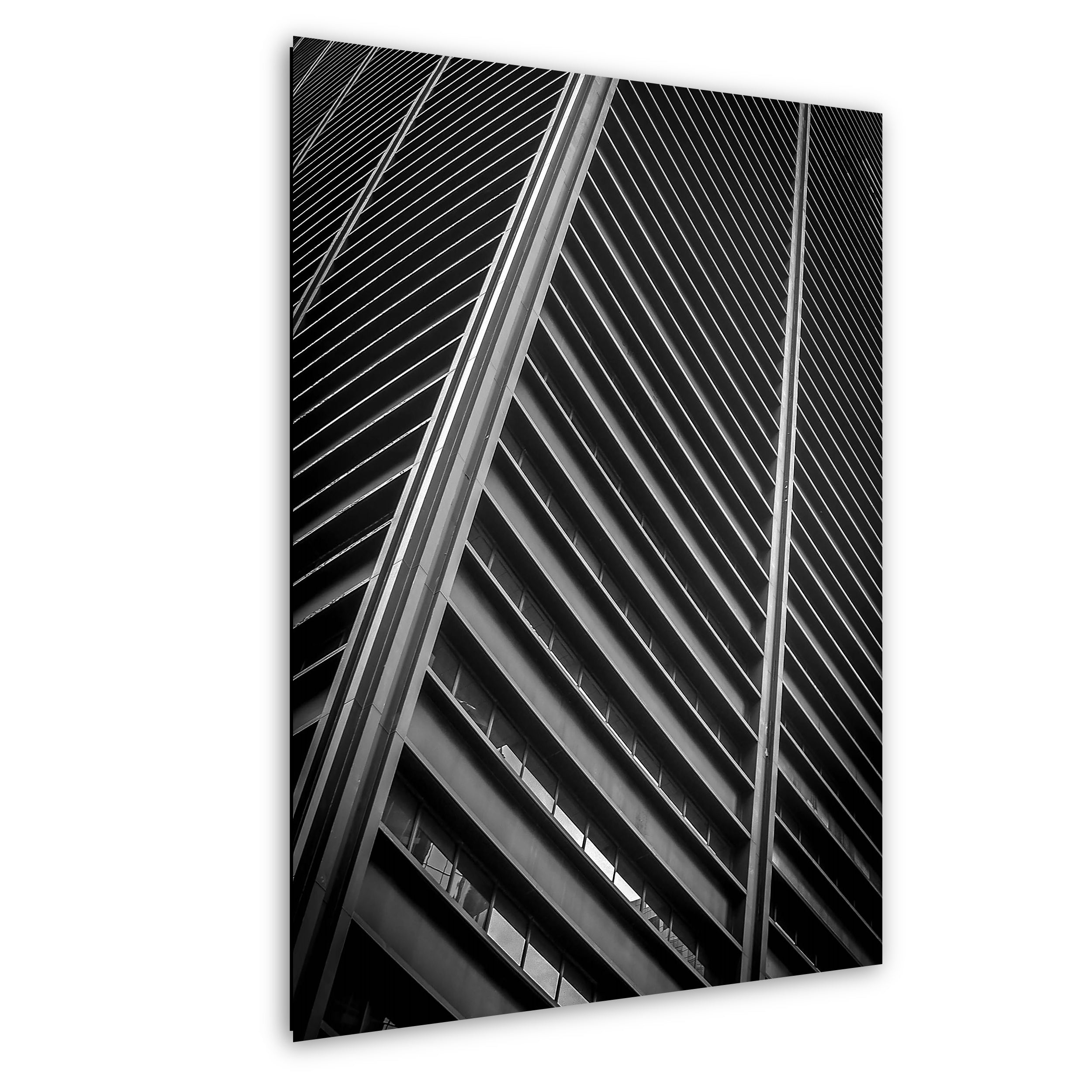 Ascending Parallels: A Monochrome Study in Urban Geometry