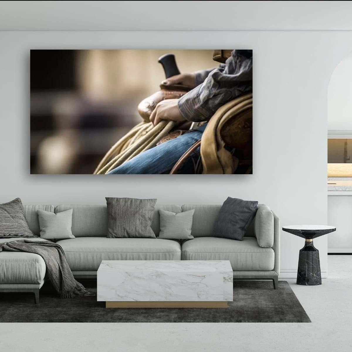 Cowboy Art Print - Rustic Western Style Rodeo Wall Art For Home Decor