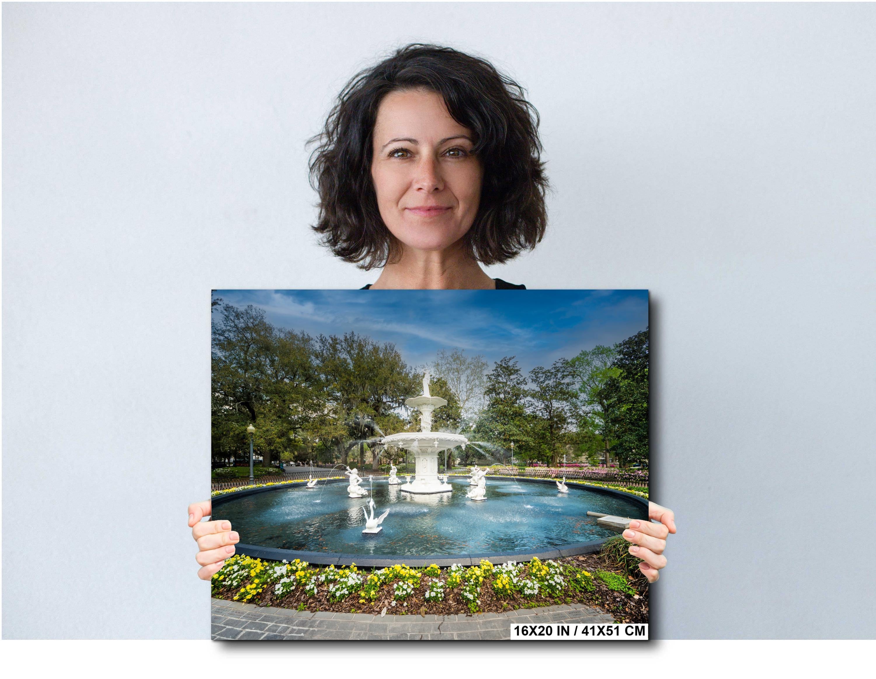 Savannah Forsyth Fountain Print – Historic Southern Landmark Art Photography
