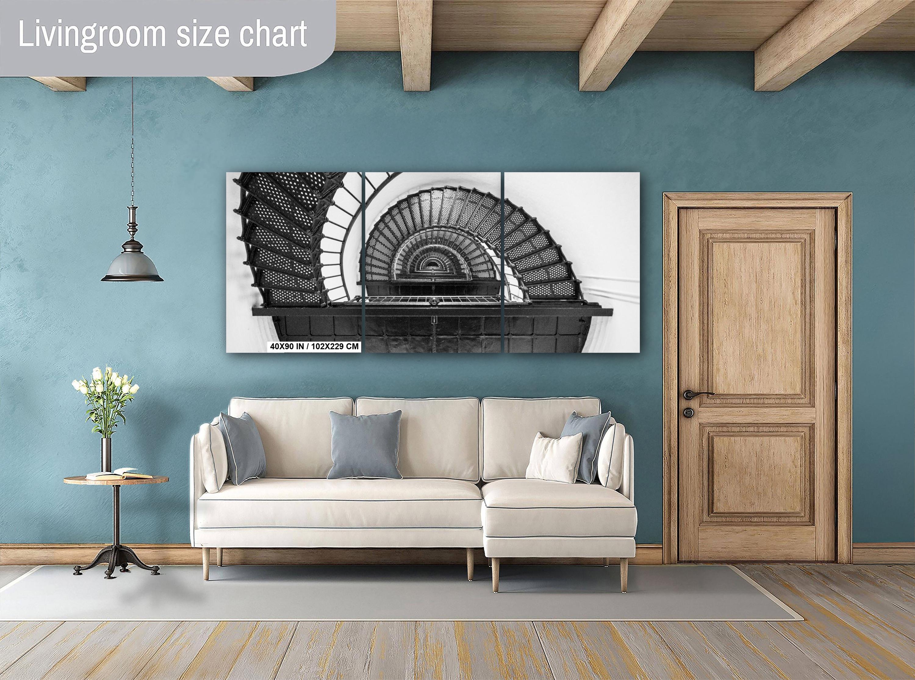Lighthouse Wall Art – Black and White Spiral Staircase Photo on Archival Paper