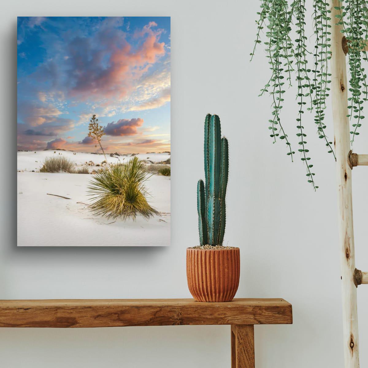White Sand Dunes Art - New Mexico Landscape Print | Serene Desert Wall Decor