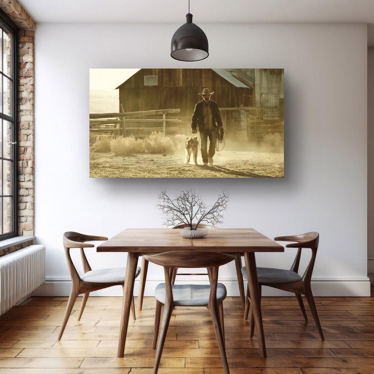 Cowboy Art Print – Rustic Western Style Art | Texas Ranch Wall Decor