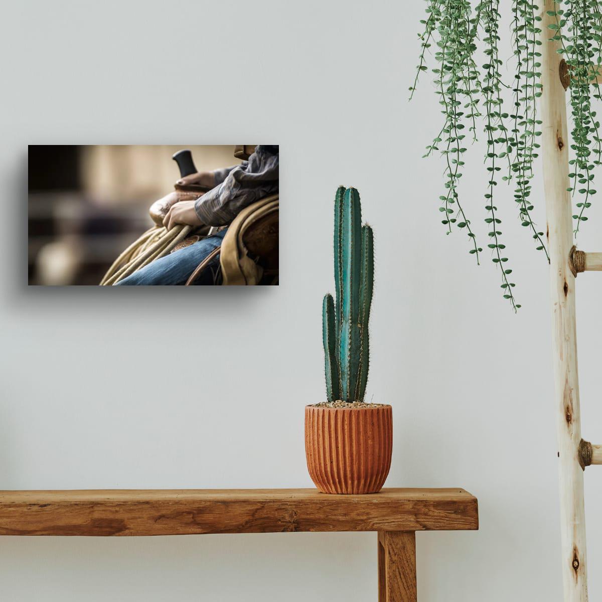 Cowboy Art Print - Rustic Western Style Rodeo Wall Art For Home Decor