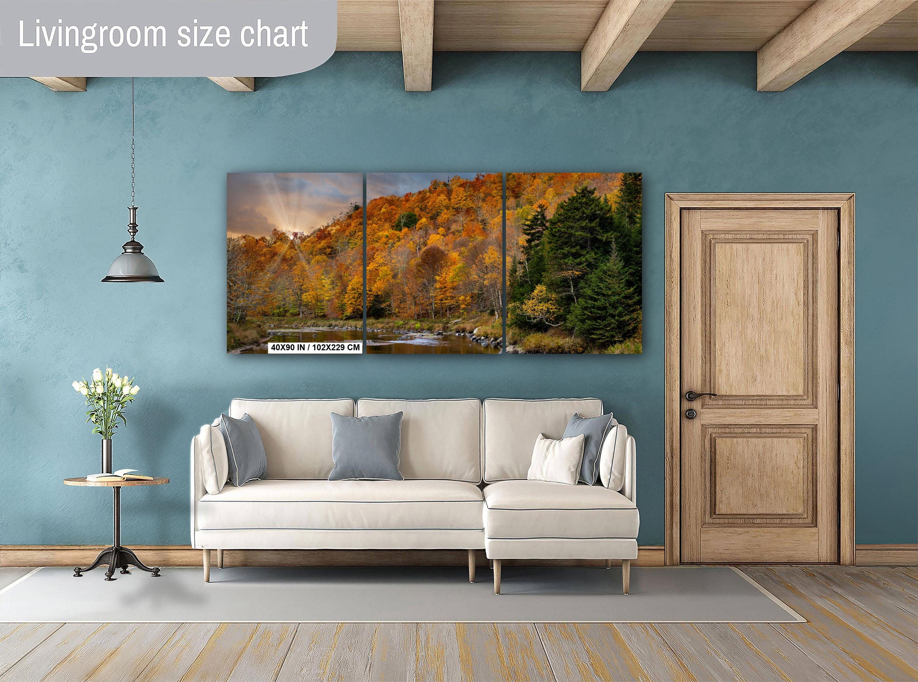 Adirondack Autumn Landscape - Fall Foliage Art | Vibrant Scenic Photo Print