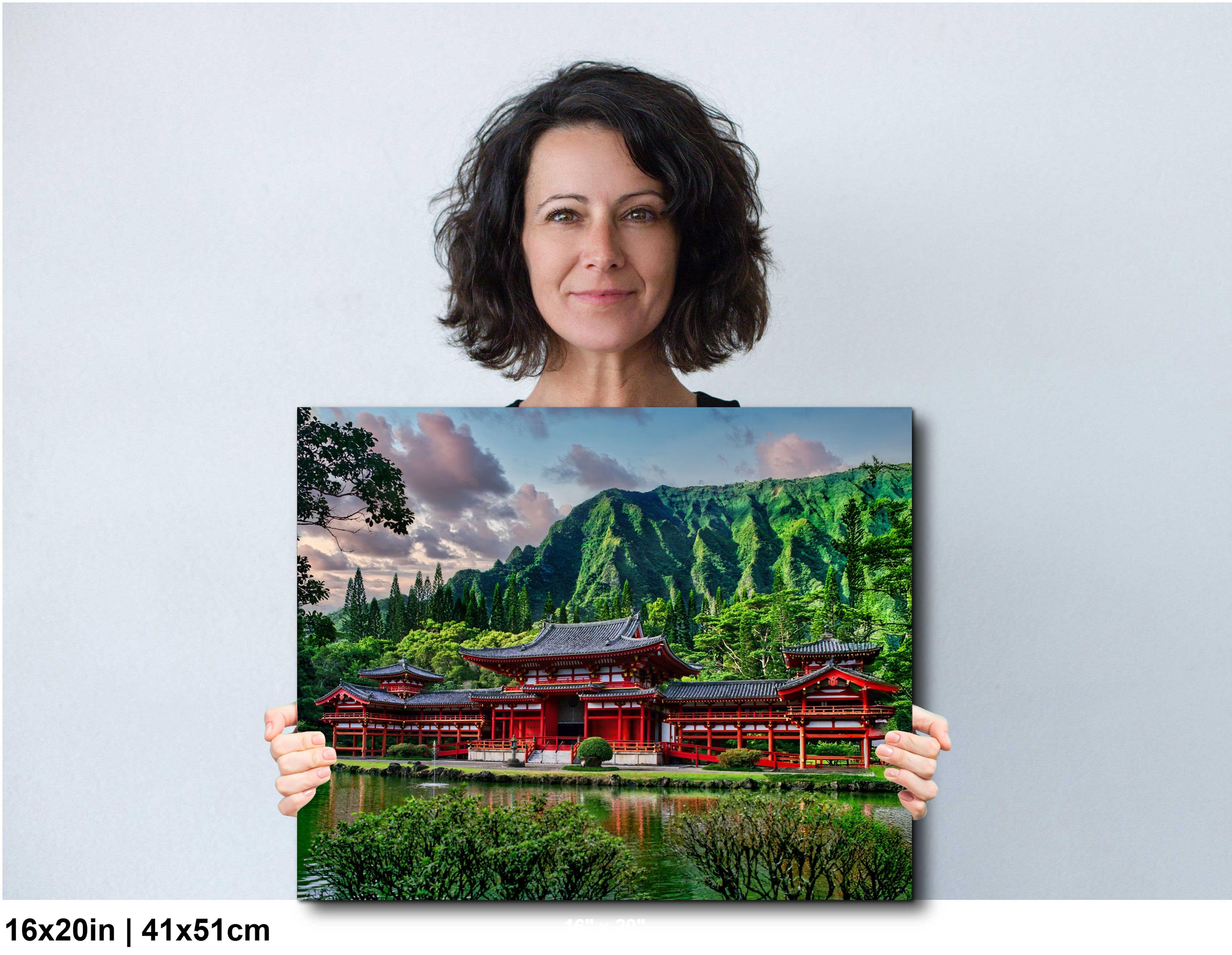 Byodo Temple Photo Print – Hawaiian Wall Decor With Serene Koi Pond Art