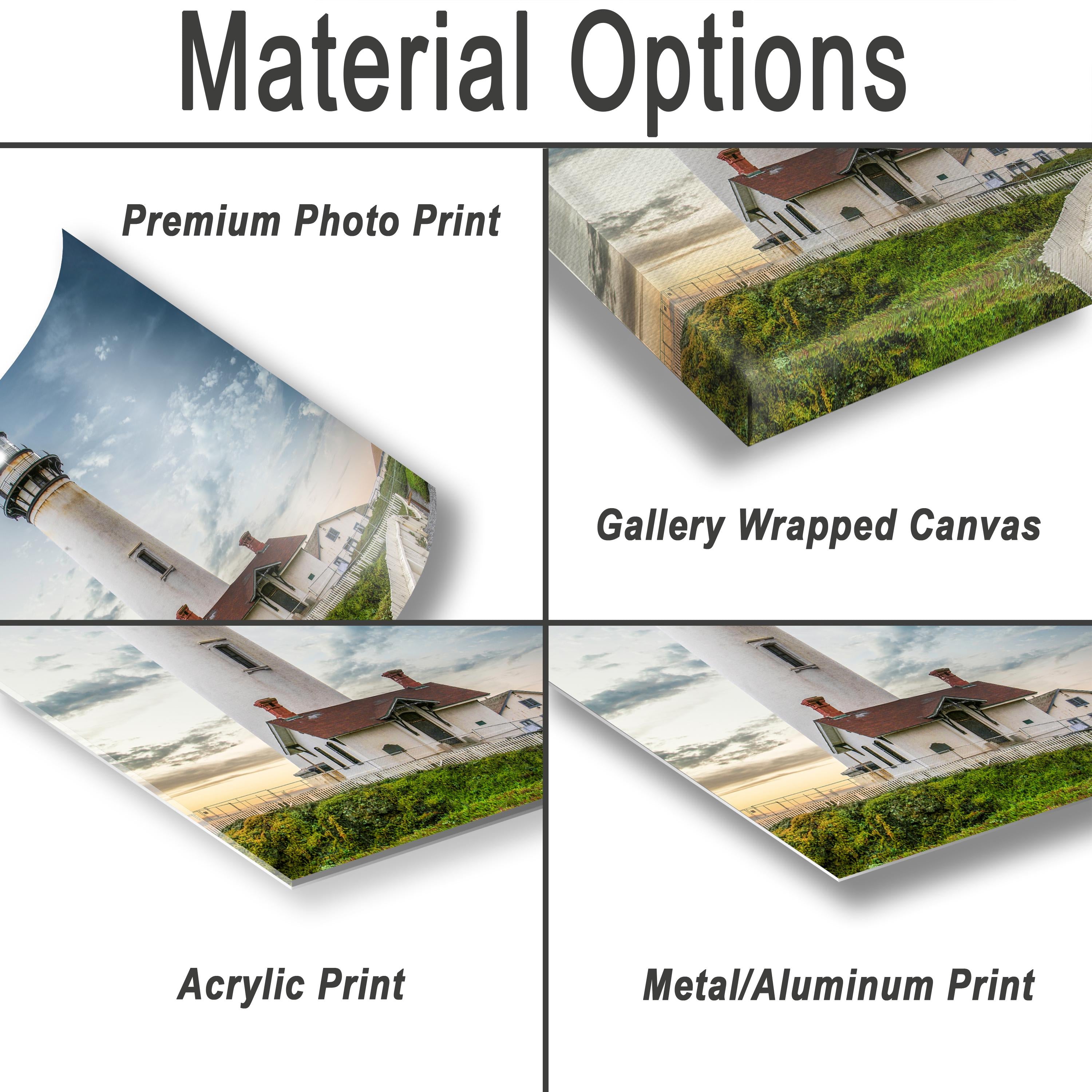 Lighthouse Wall Art – Coastal Photo Print of Pidgeon Point Rustic Decor
