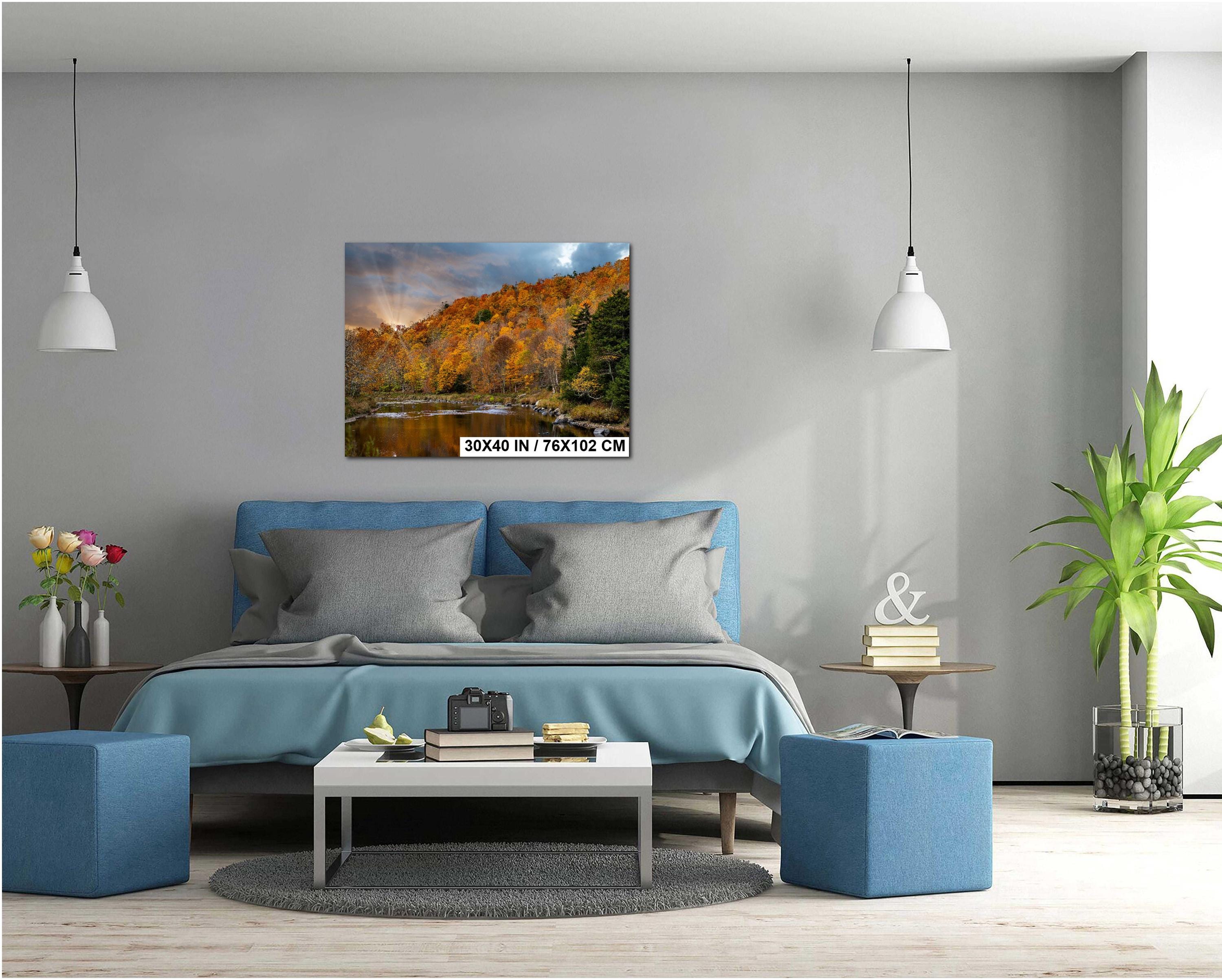 Adirondack Autumn Landscape - Fall Foliage Art | Vibrant Scenic Photo Print
