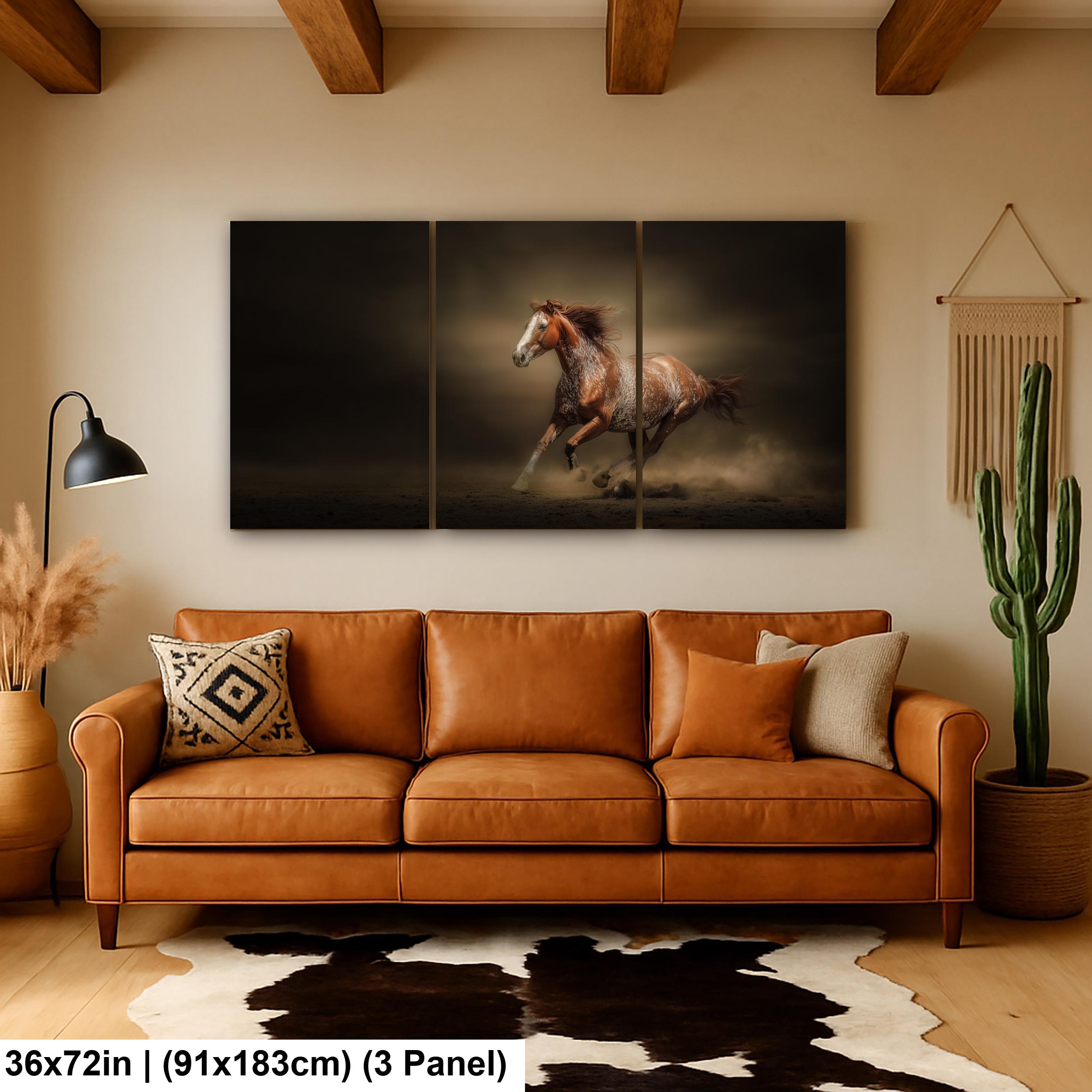 Cowboy Art Print – Palomino Horse Art | Rustic Western Home Decor