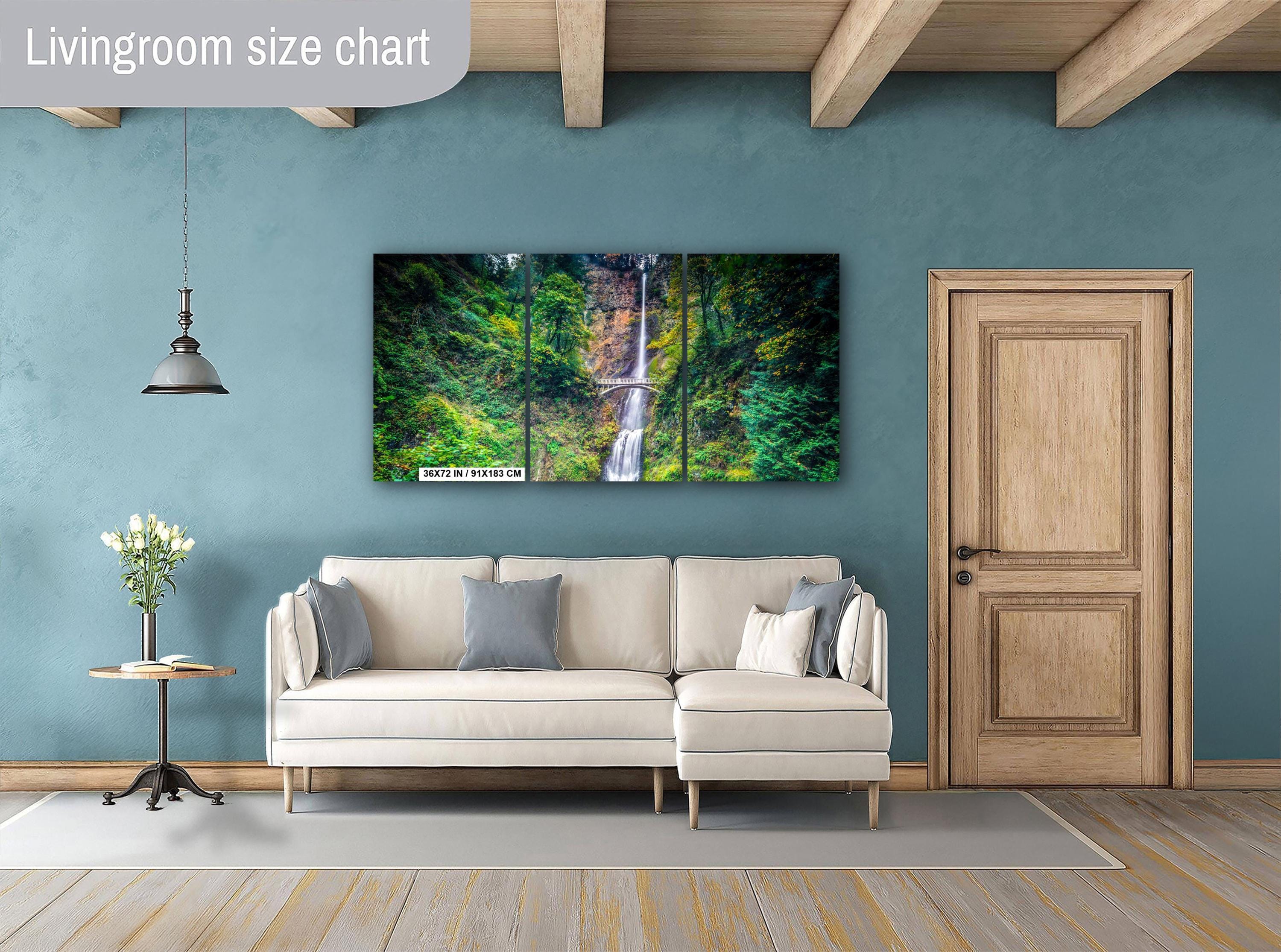 Pacific Northwest Waterfall - Columbia River Gorge Scenic Waterfall Wall Art Print