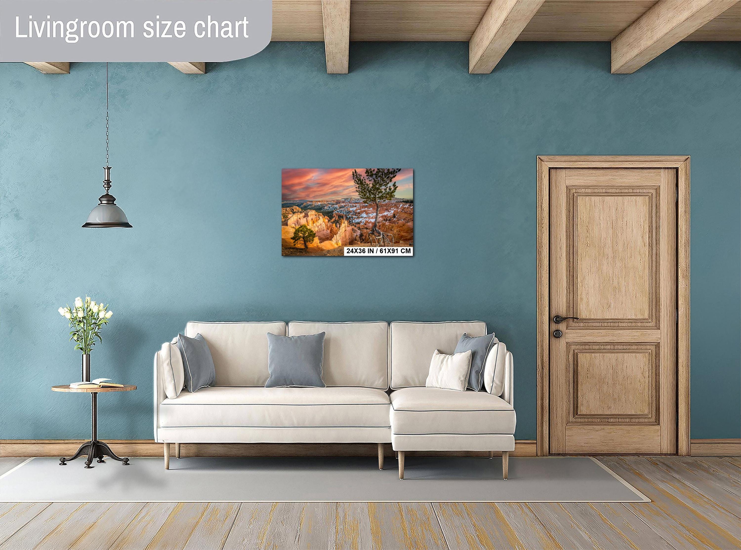 Bryce Canyon Wall Art – Utah Landscape Print | Snowy Sandstone Cliffs Photography