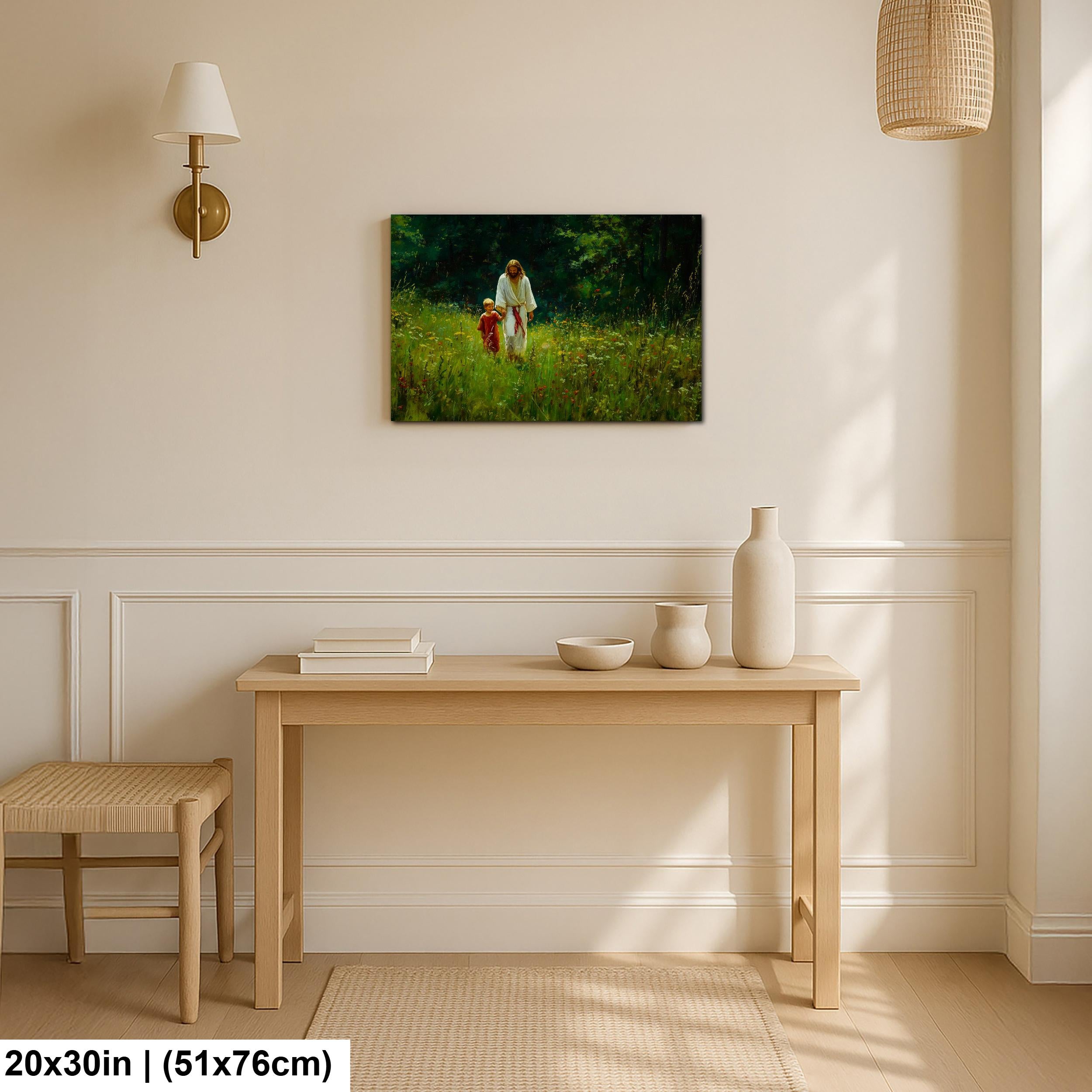 Christian Religious Art – Jesus and Child Painting | Blessed Children Wall Decor