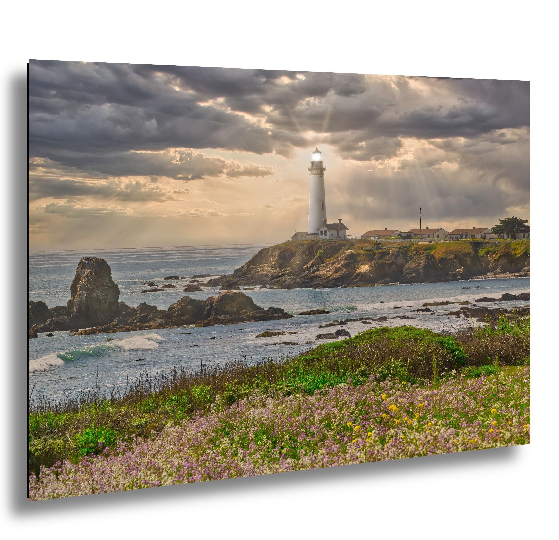 Lighthouse Wall Art - Coastal Photo Print | Rustic Maritime Decor for Home or Office
