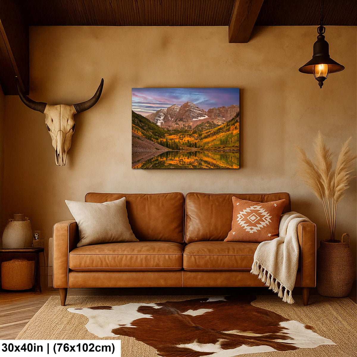 Maroon Bells Photography Print – Rocky Mountain Landscape With Autumn Colors