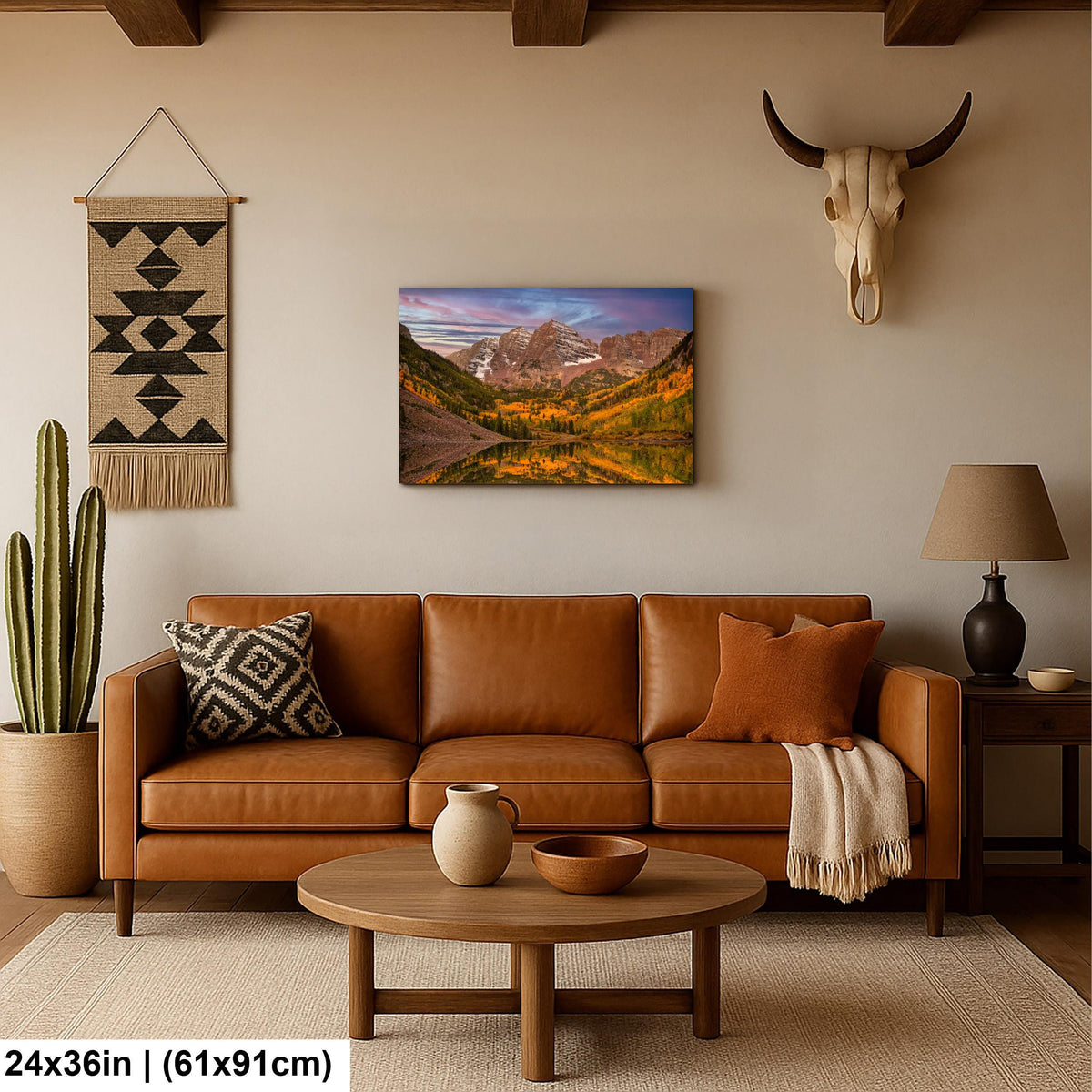 Maroon Bells Photography Print – Rocky Mountain Landscape With Autumn Colors