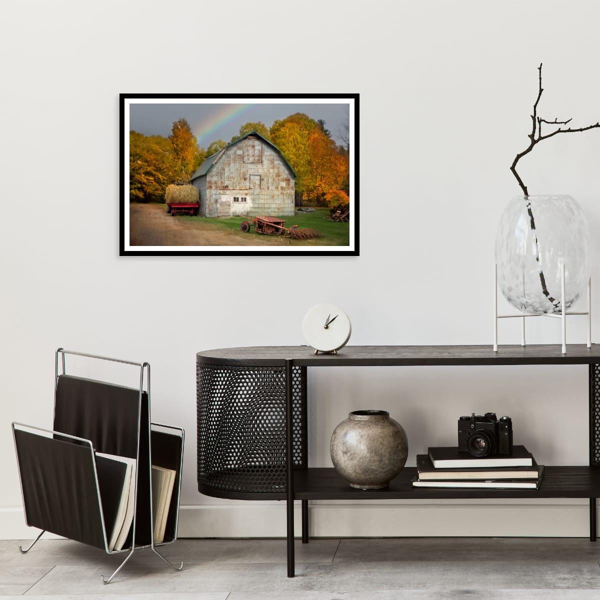 Adirondack Autumn Print - Rustic Wall Art Featuring Vintage Wagon & Fall Foliage