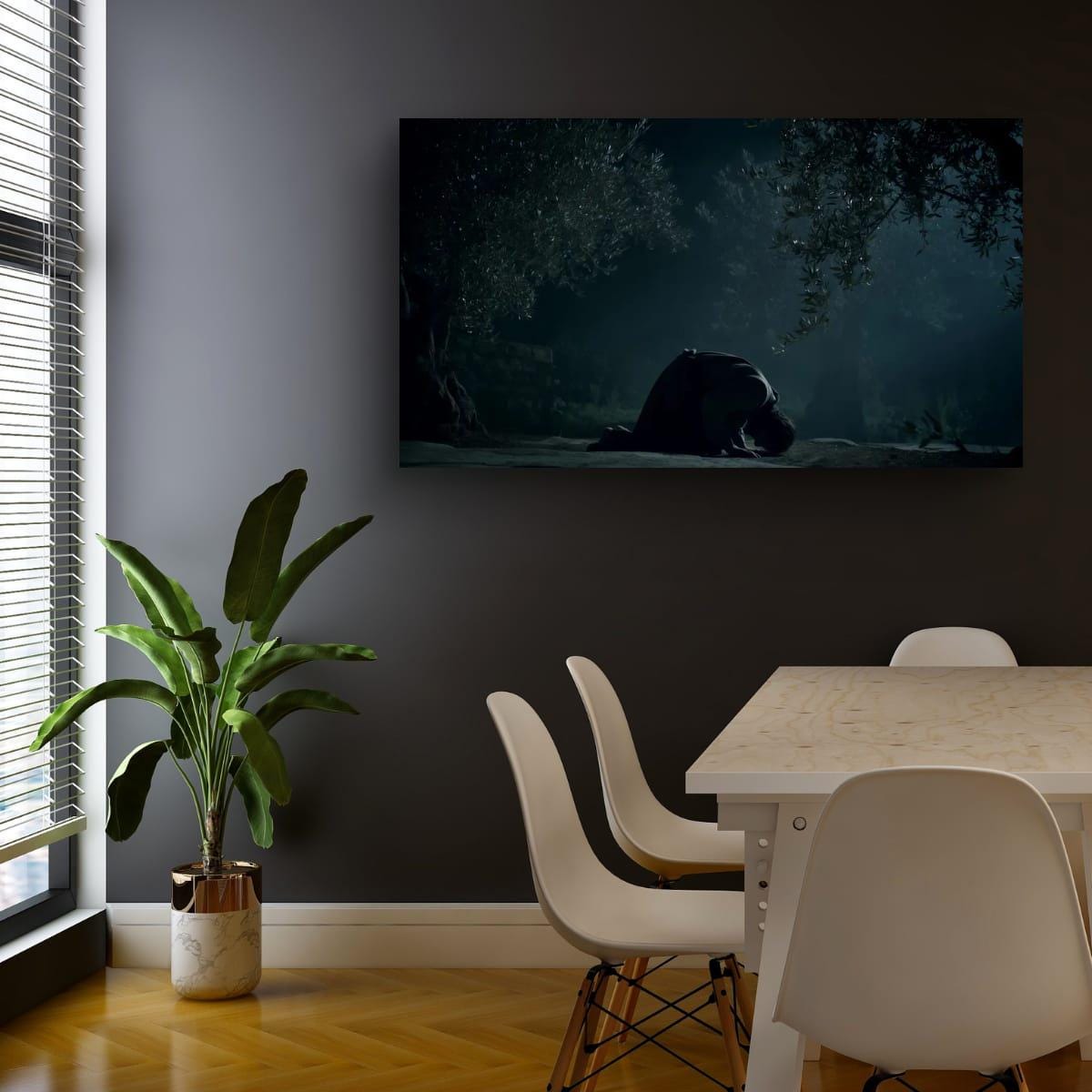 Christian Religious Wall Art: Soft Pastel Jesus Christ Decor with Eternal Atonement and Peace