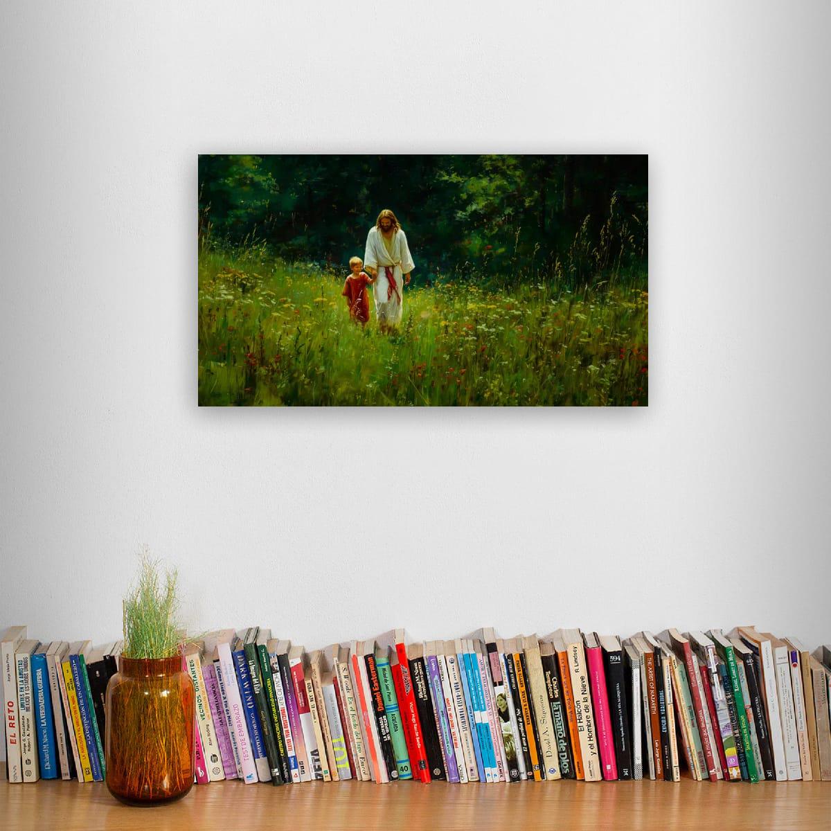 Christian Religious Art – Jesus and Child Painting | Blessed Children Wall Decor