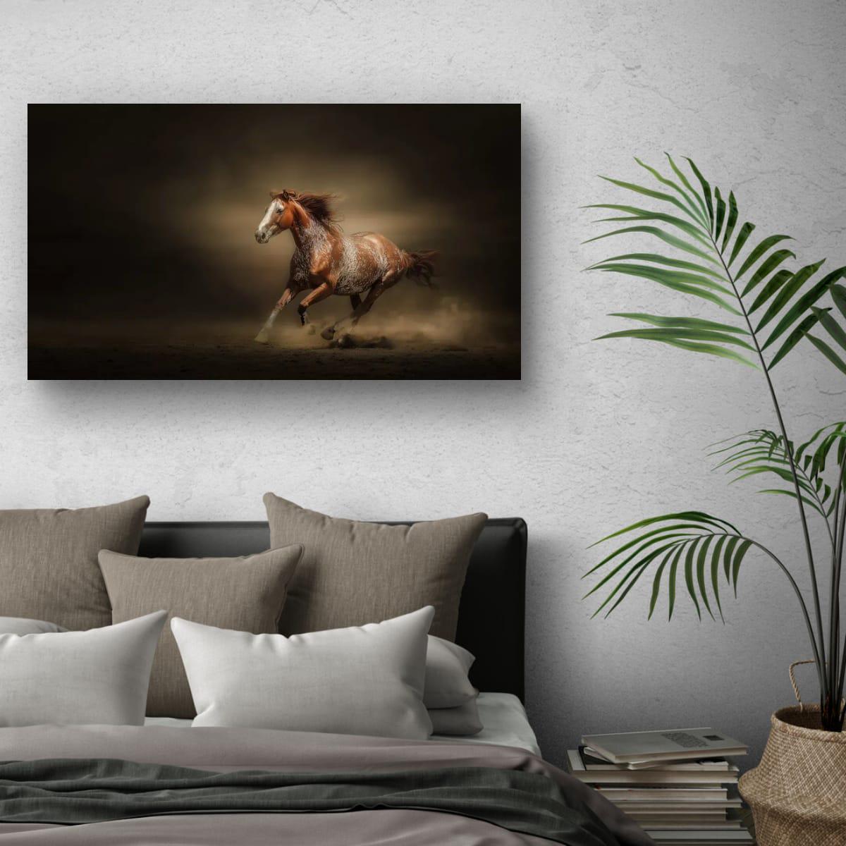 Cowboy Art Print – Palomino Horse Art | Rustic Western Home Decor