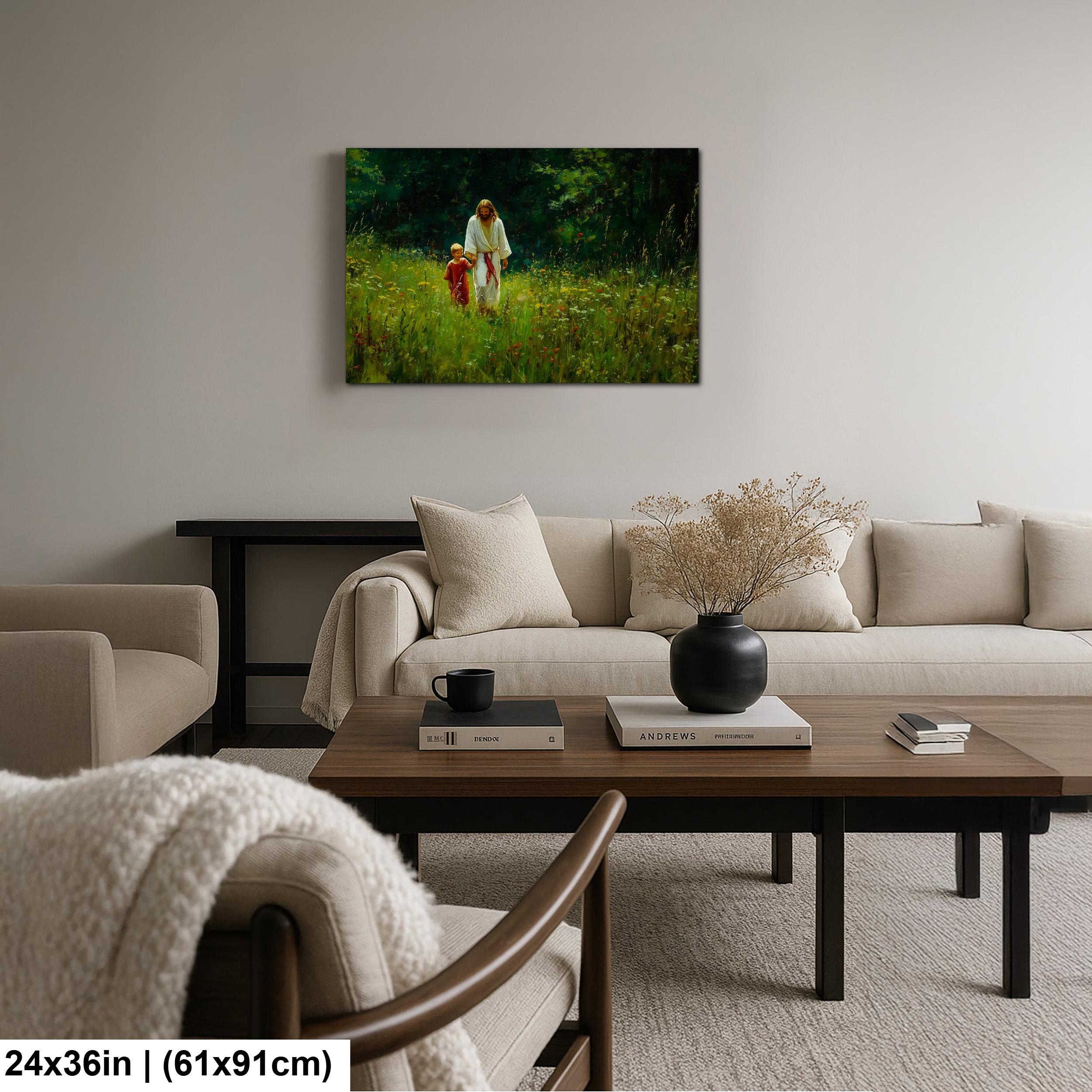 Christian Religious Art – Jesus and Child Painting | Blessed Children Wall Decor