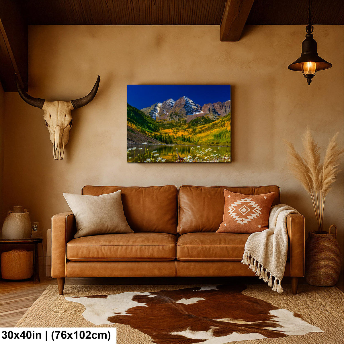 Maroon Bells Print – Autumn Landscape Wall Art With Fall Colors Artwork