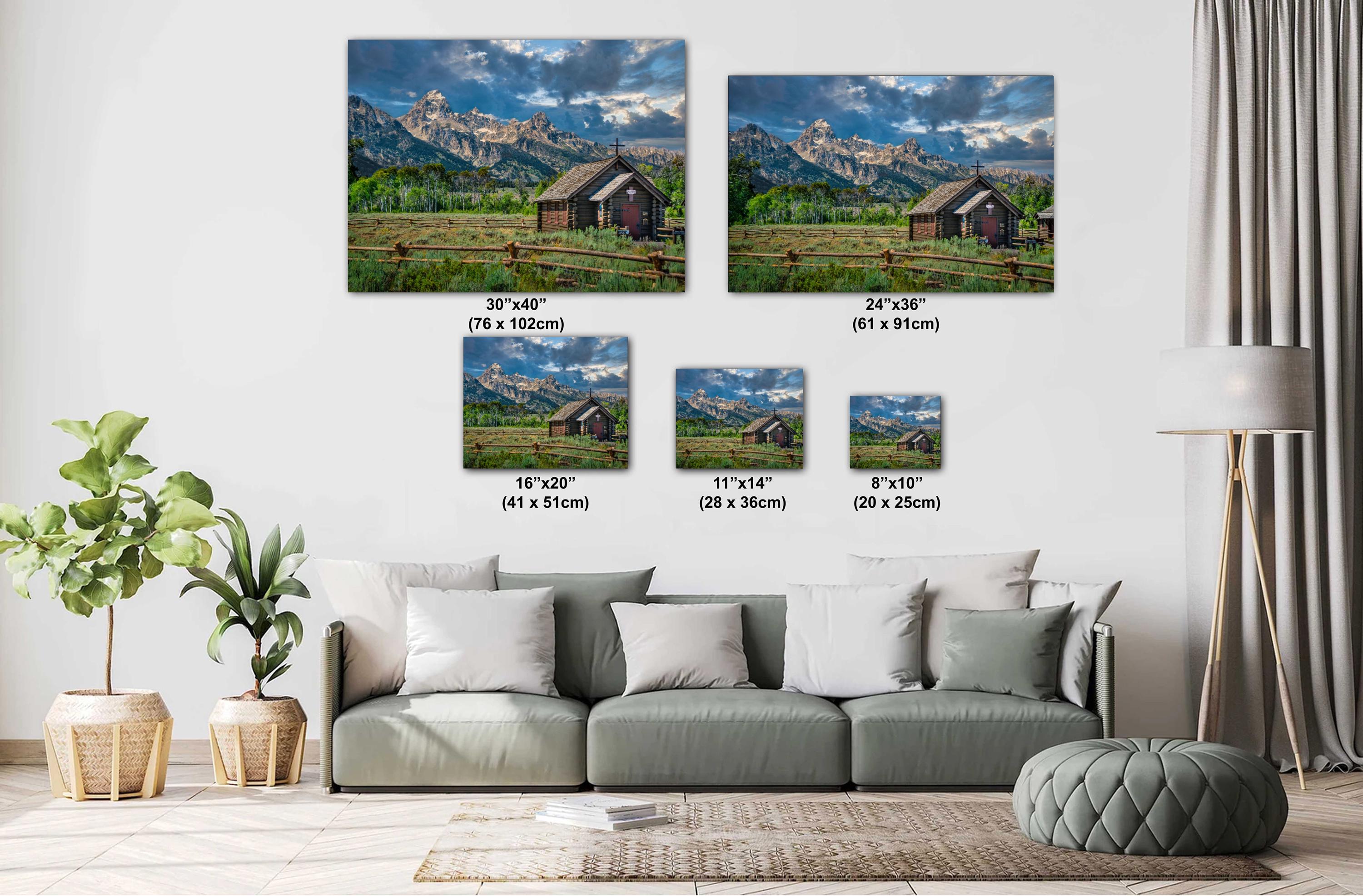 Wyoming Landscape Photography - Grand Teton Wall Art | Rustic Cabin Artwork