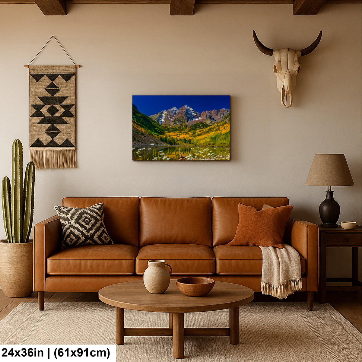 Maroon Bells Print – Autumn Landscape Wall Art With Fall Colors Artwork