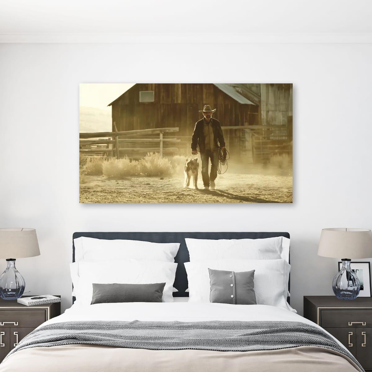 Cowboy Art Print – Rustic Western Style Art | Texas Ranch Wall Decor