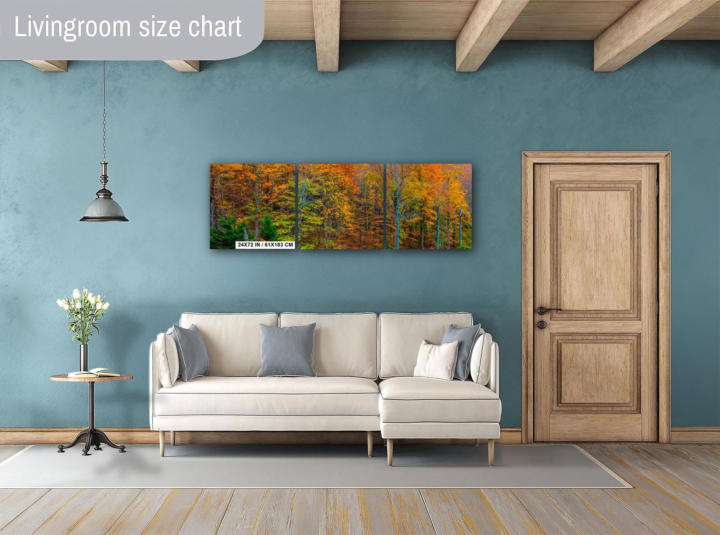 Adirondack Autumn Wall Art – Vibrant Fall Foliage Photography Print with Fiery Maple Leaves