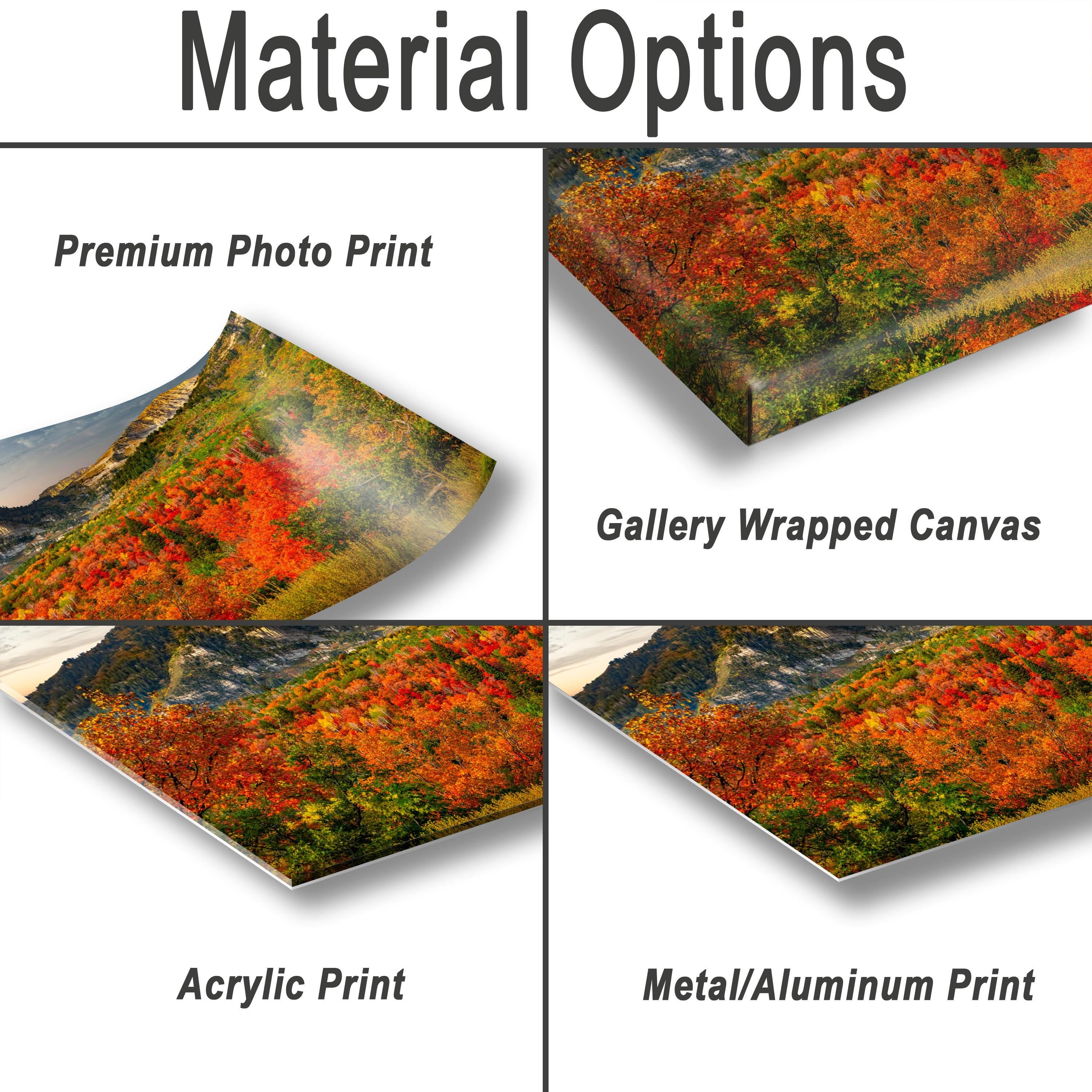Wasatch Mountains Wall Art – Autumn Mountain Print With Vibrant Fall Colors