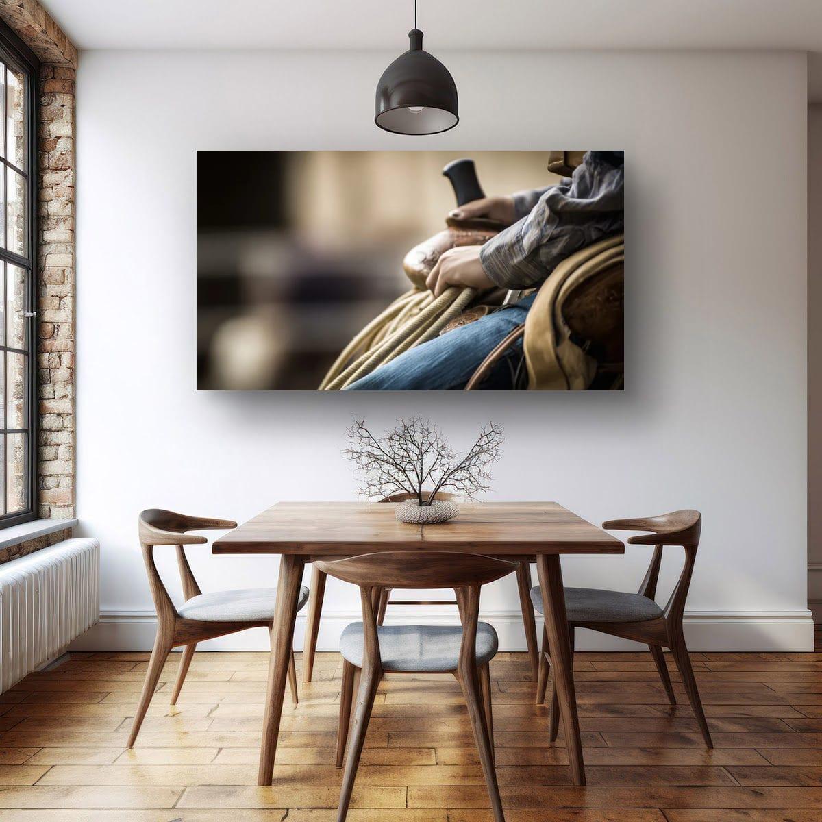 Cowboy Art Print - Rustic Western Style Rodeo Wall Art For Home Decor