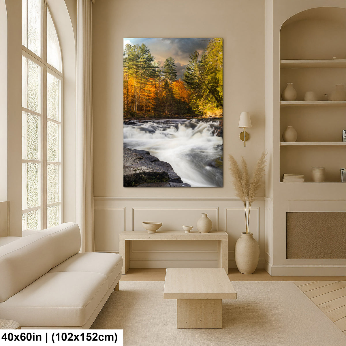 When Autumn Hushed the River: A Soft Descent Through Pines