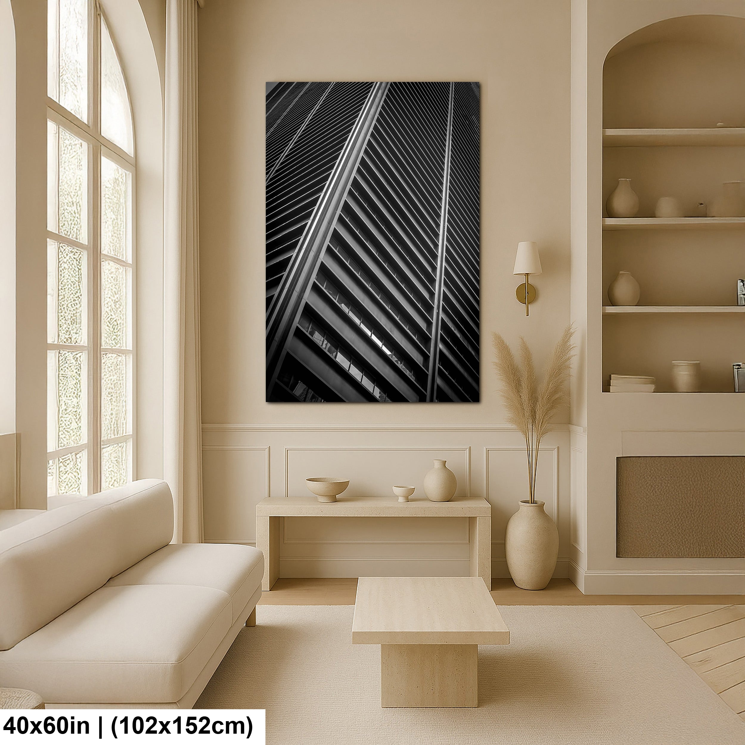 Ascending Parallels: A Monochrome Study in Urban Geometry