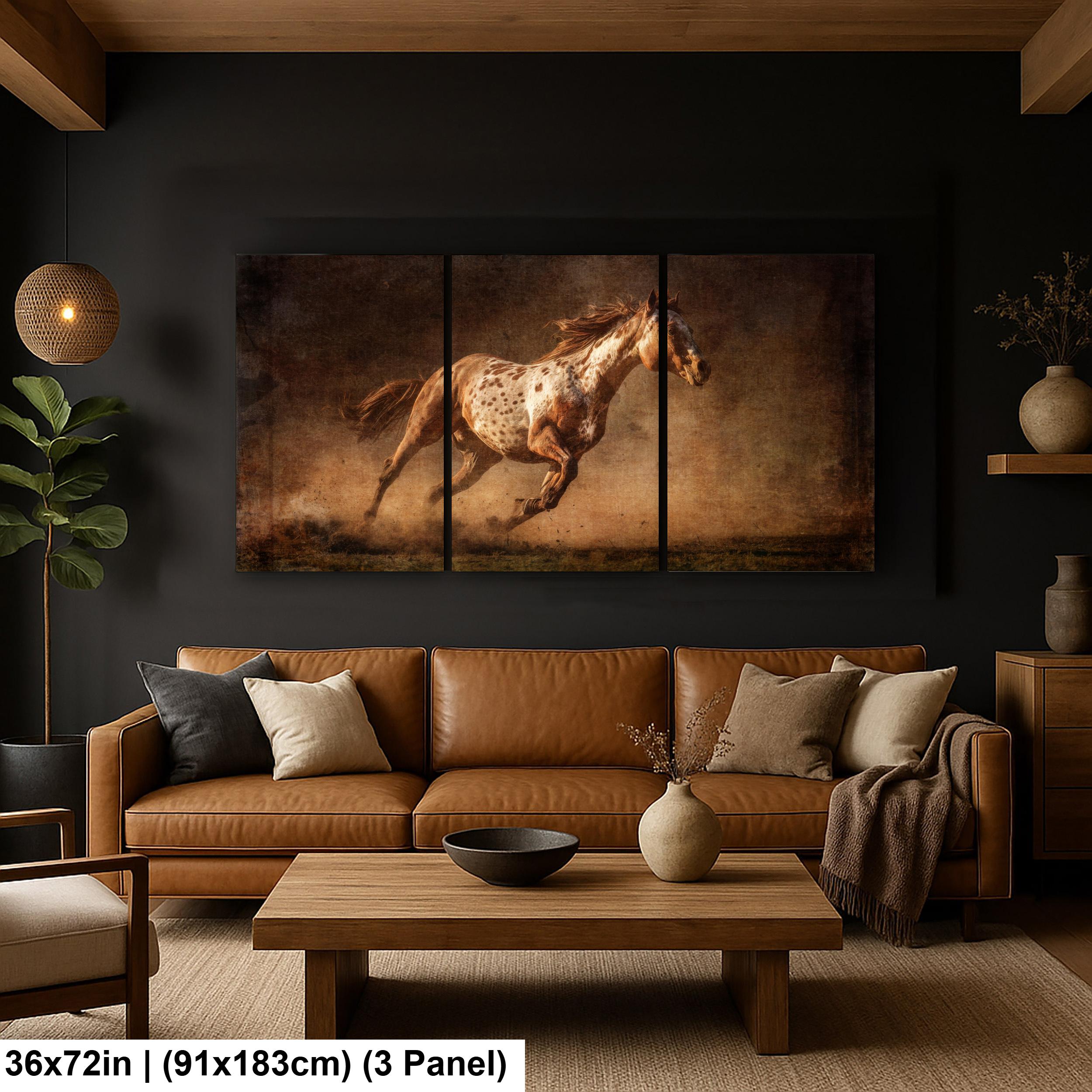 Palomino Art Print - Rustic Western Wall Art | Sunset Horse Painting Decor