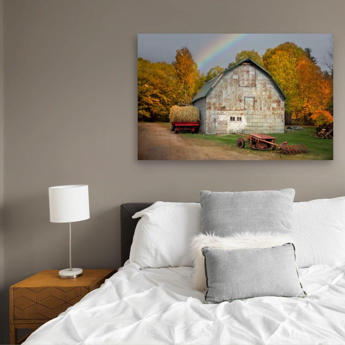 Adirondack Autumn Print - Rustic Wall Art Featuring Vintage Wagon & Fall Foliage