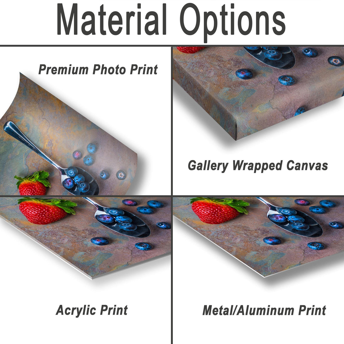 Raw Food Photography Print – Abstract Kitchen Wall Art With Vibrant Food Colors