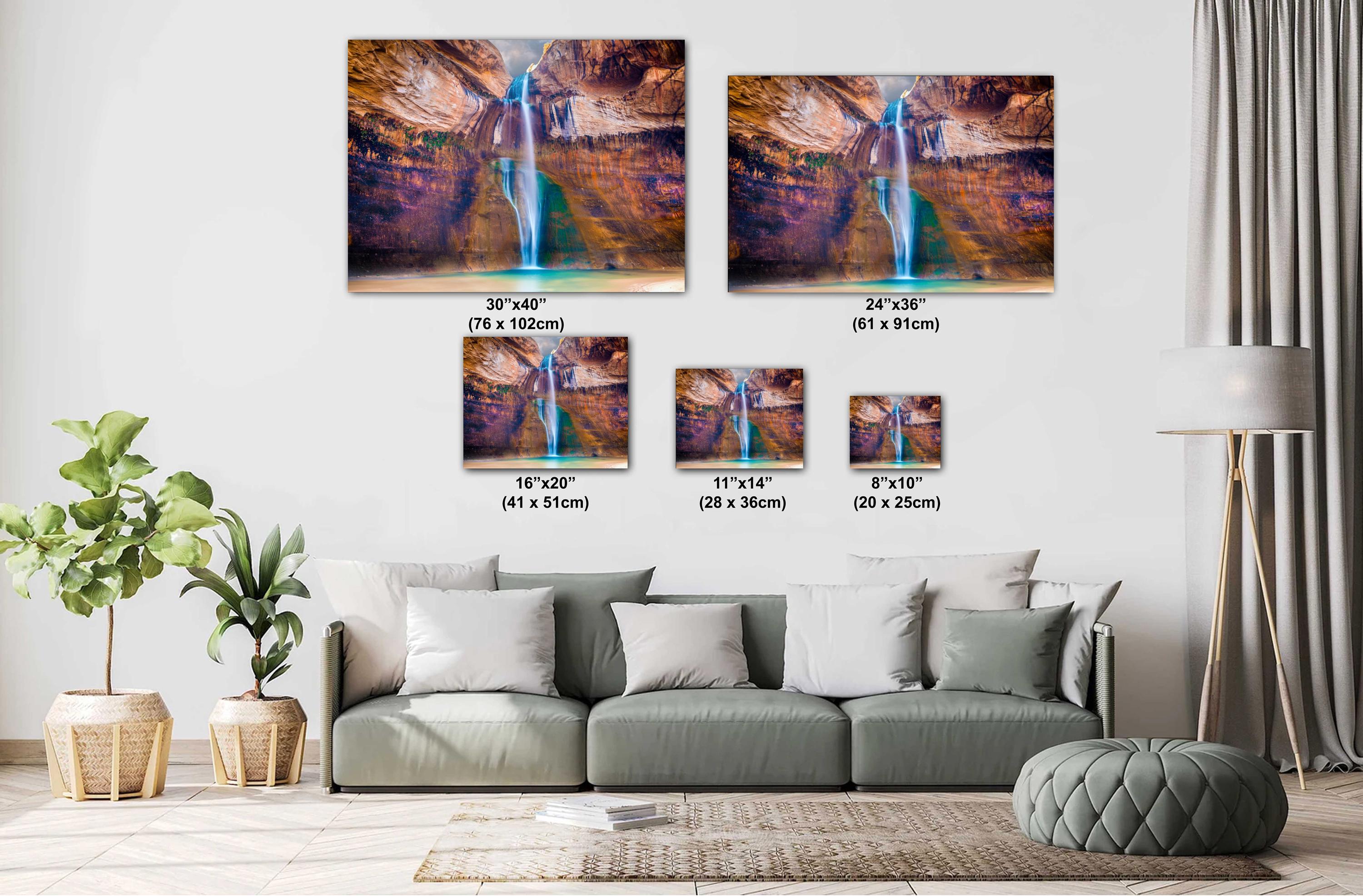 Southern Utah Wall Art – Lower Calf Creek Falls Scenic Desert Print on Archival Paper