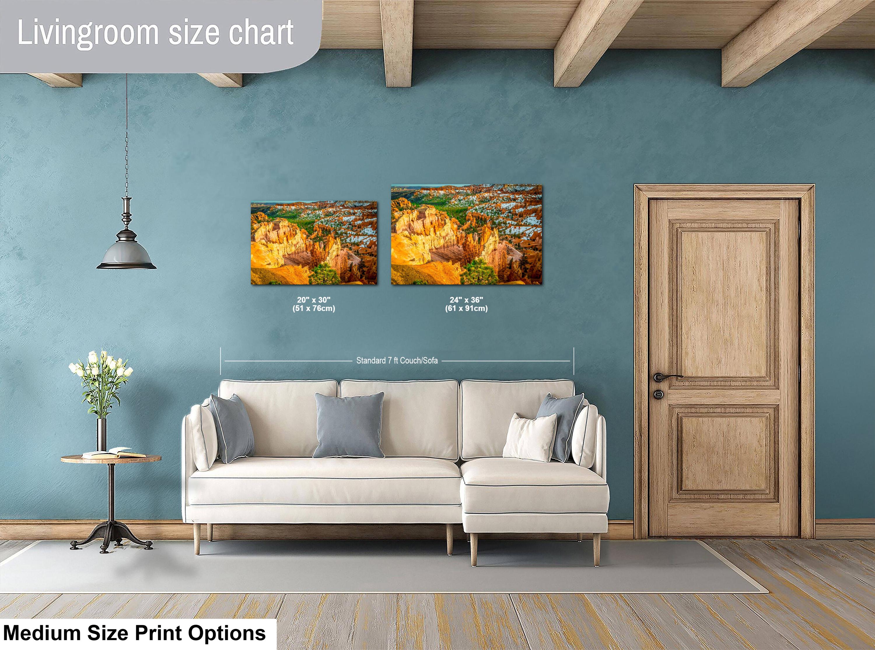 Bryce Canyon Wall Art – Winter Canyon Photography Print on Archival Paper
