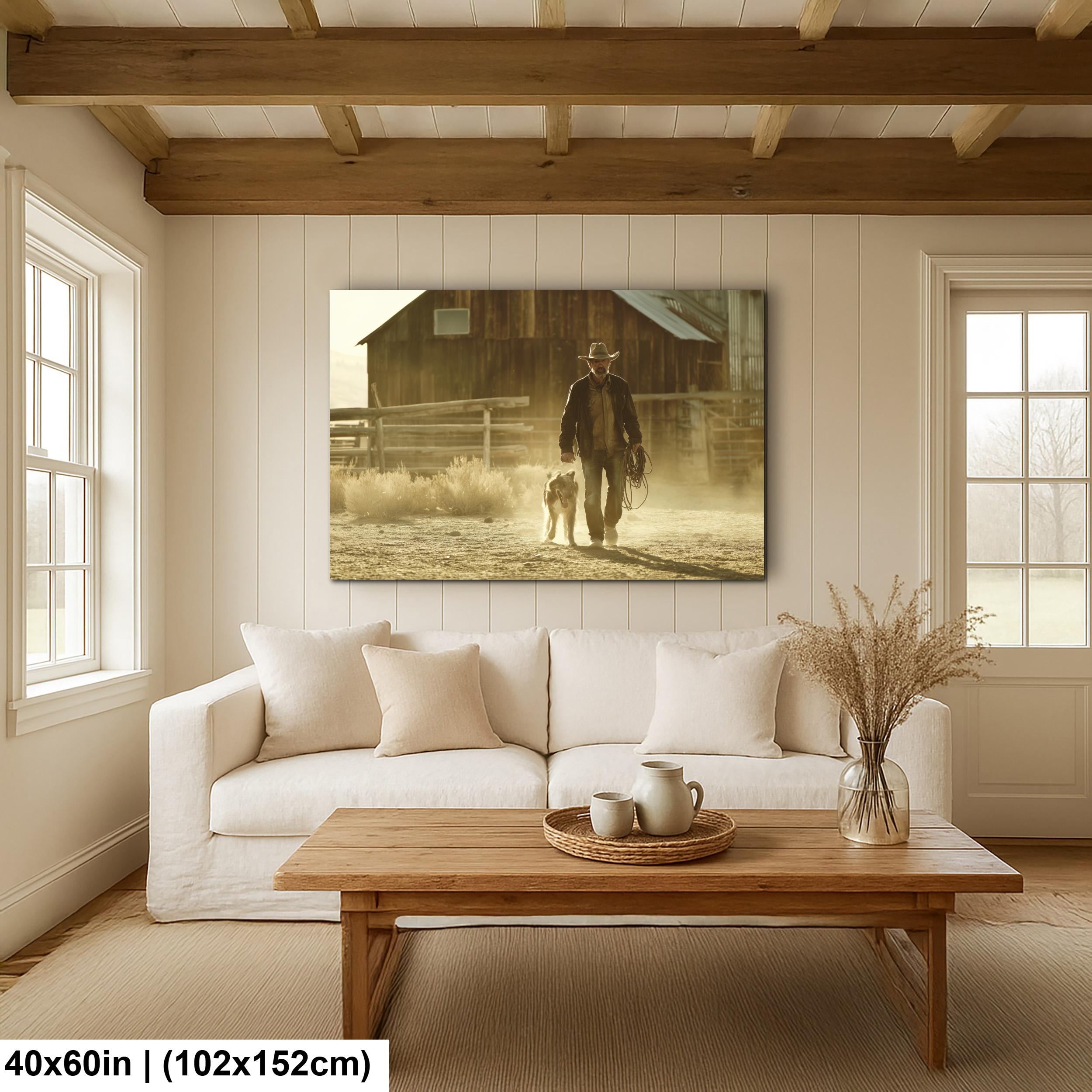 Cowboy Art Print – Rustic Western Style Art | Texas Ranch Wall Decor