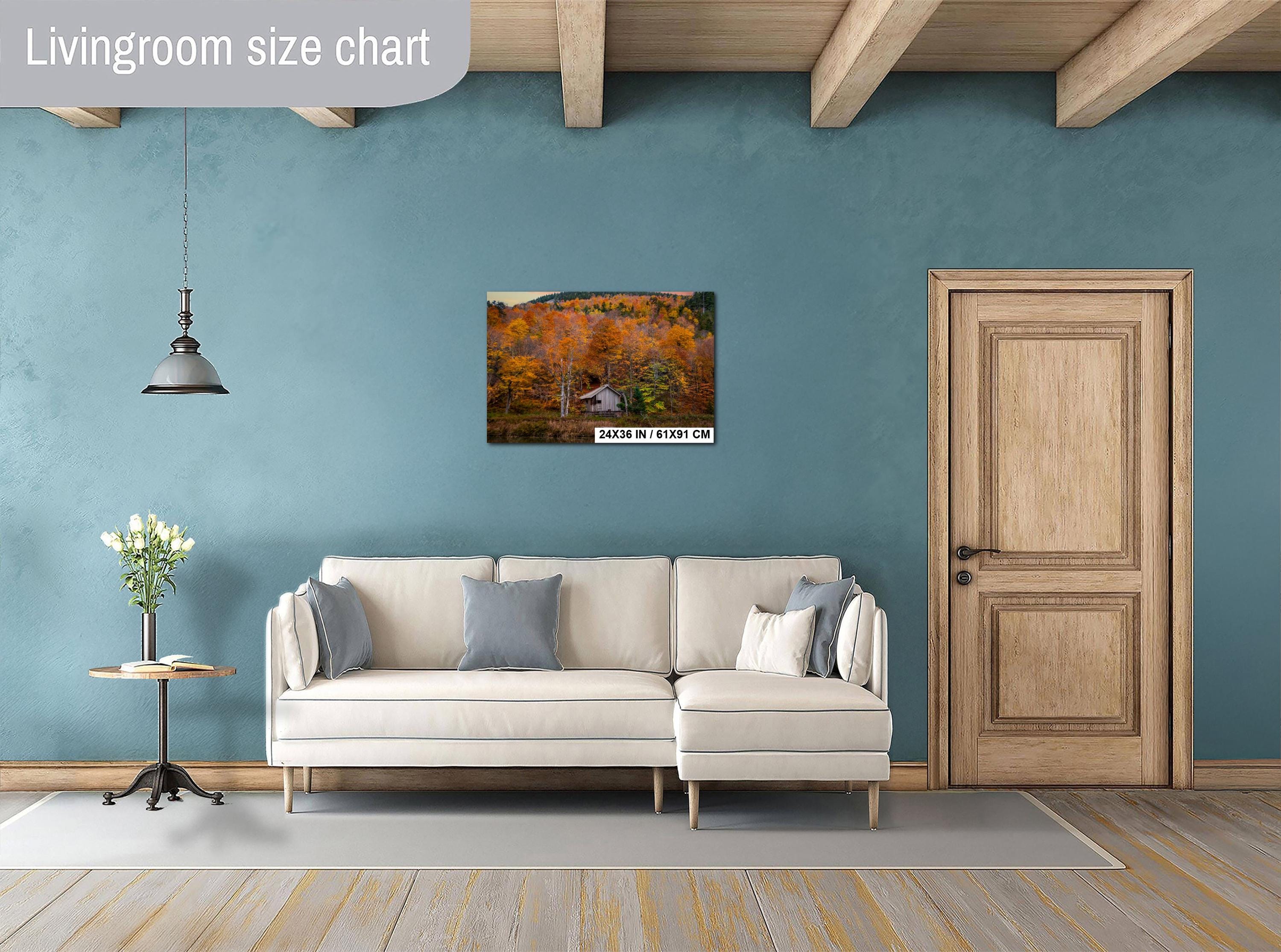 Adirondack Fall Wall Art – Autumn Landscape Print With Vibrant Fall Foliage