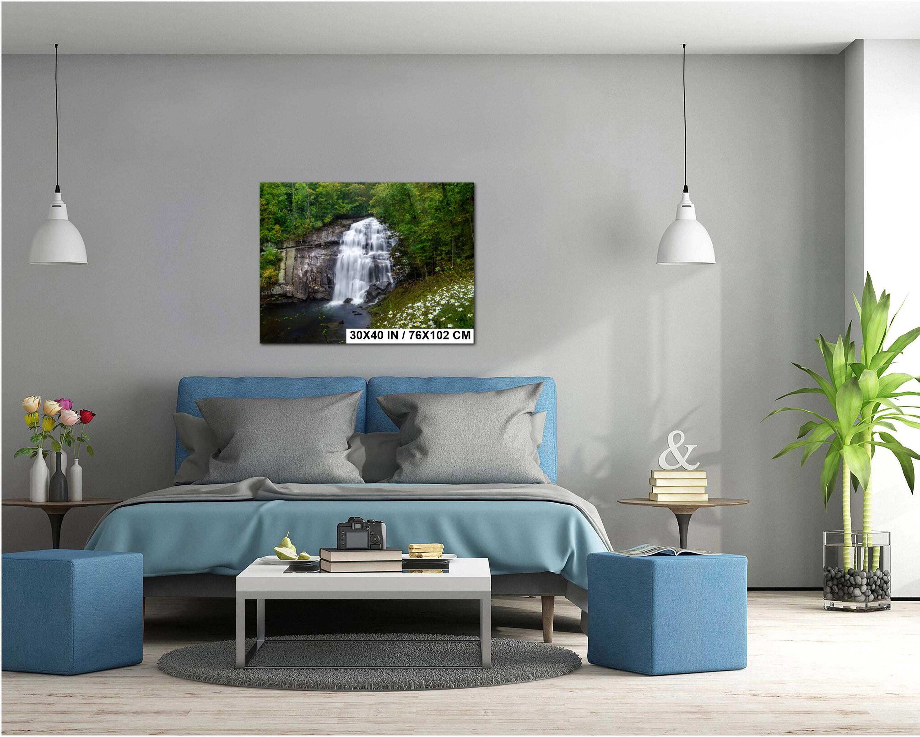 Rainbow Falls Print - North Carolina Art | Scenic Mountain Wall Decor For Home & Office