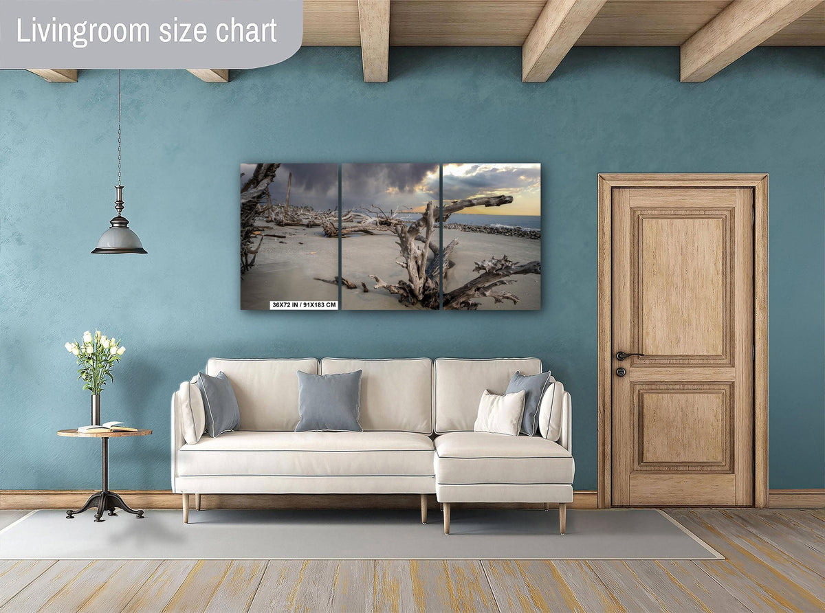 Coastal Driftwood Print – Georgia Landscape Photography Art | Beach Wall Decor