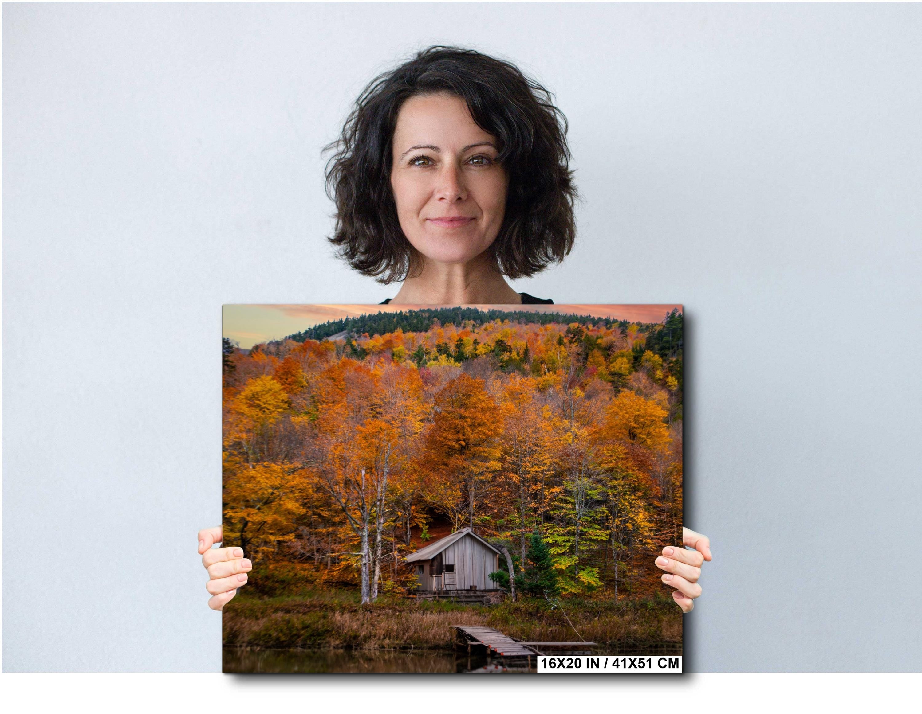 Adirondack Fall Wall Art – Autumn Landscape Print With Vibrant Fall Foliage