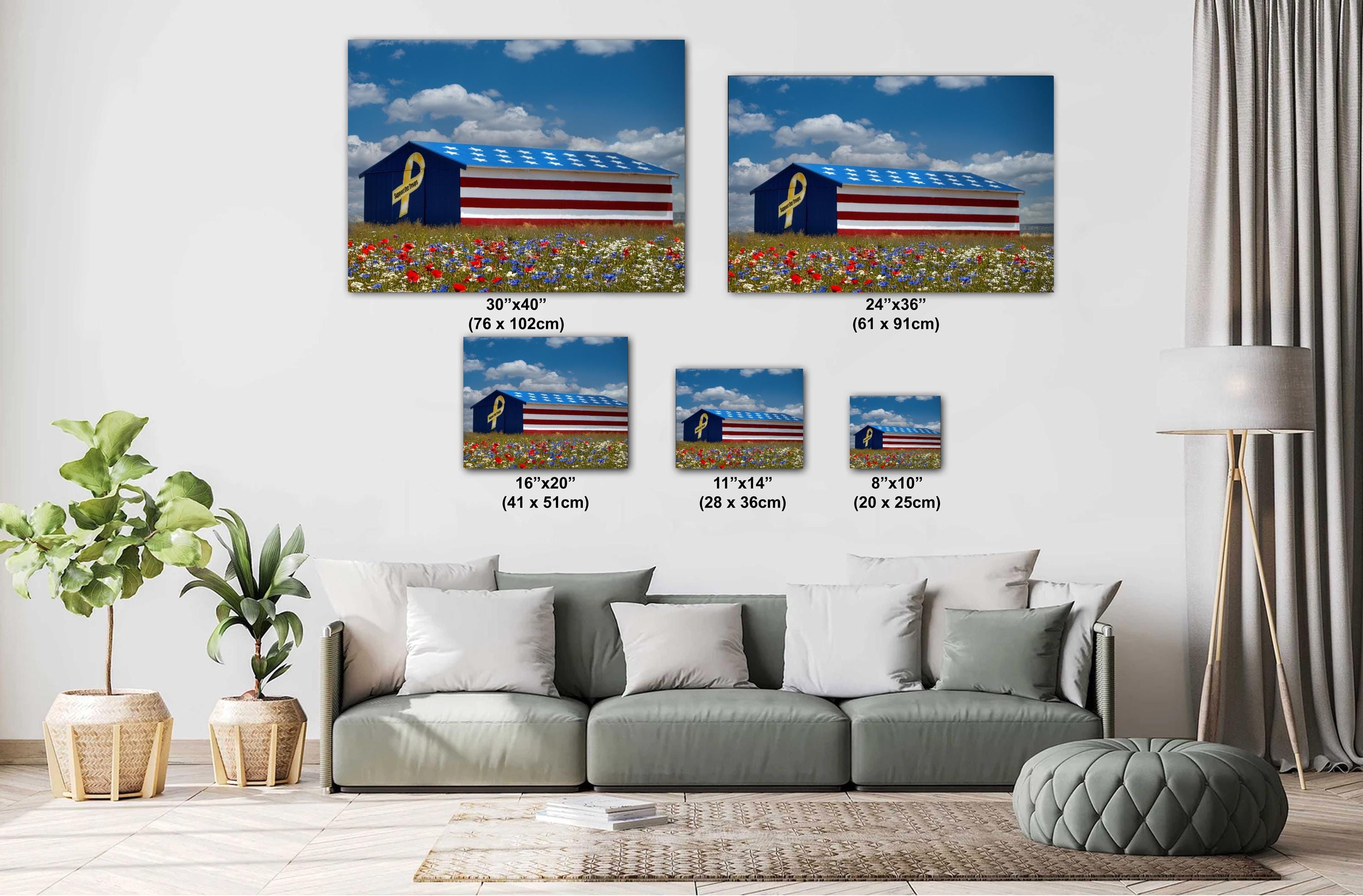 Patriotic Barn Wall Art | Archival Photographic Print – Rustic Wall Hanging & Farmhouse Style