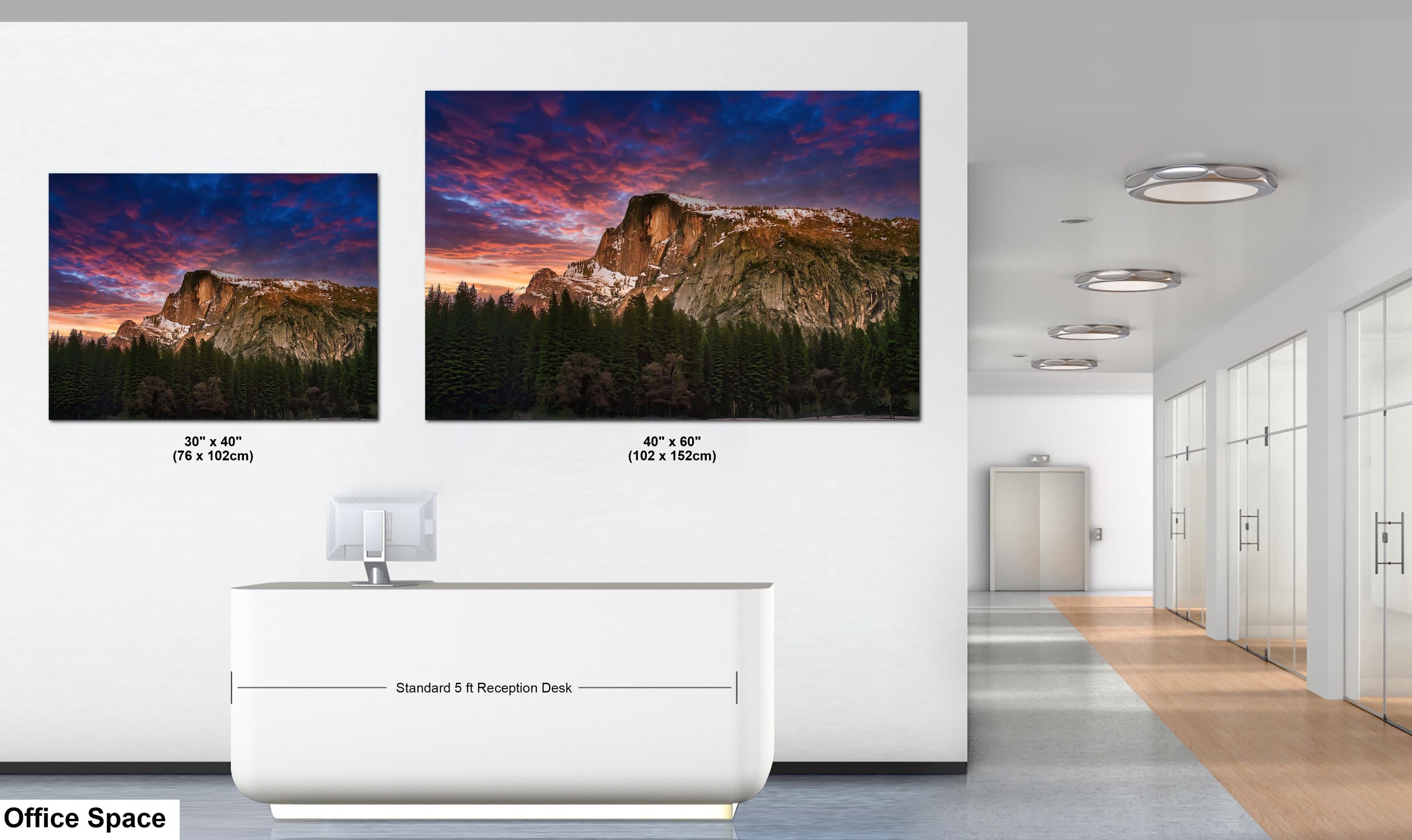 Yosemite Half Dome Print – Winter Landscape Art on Archival Paper for Rustic Cabin Decor