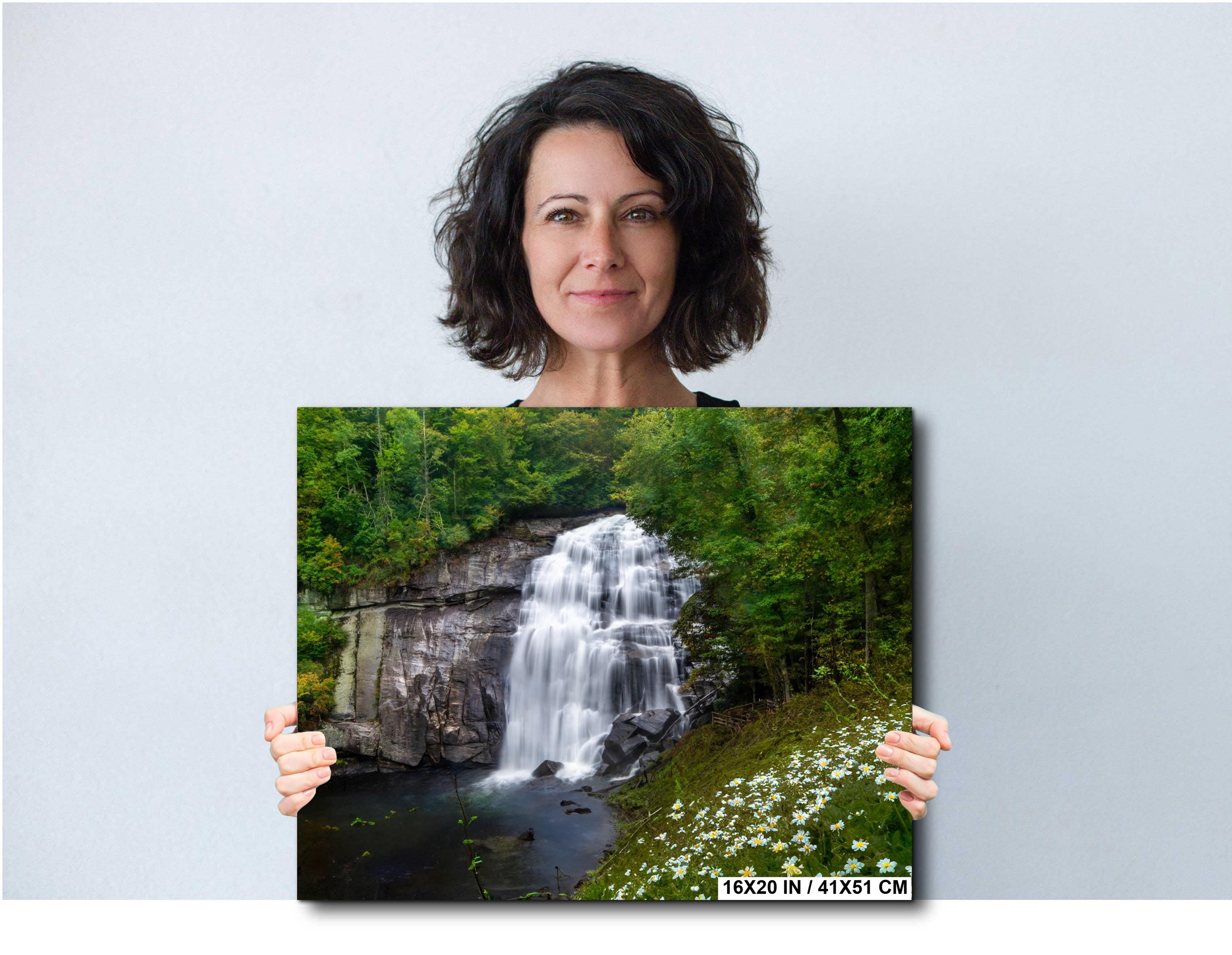 Rainbow Falls Print - North Carolina Art | Scenic Mountain Wall Decor For Home & Office