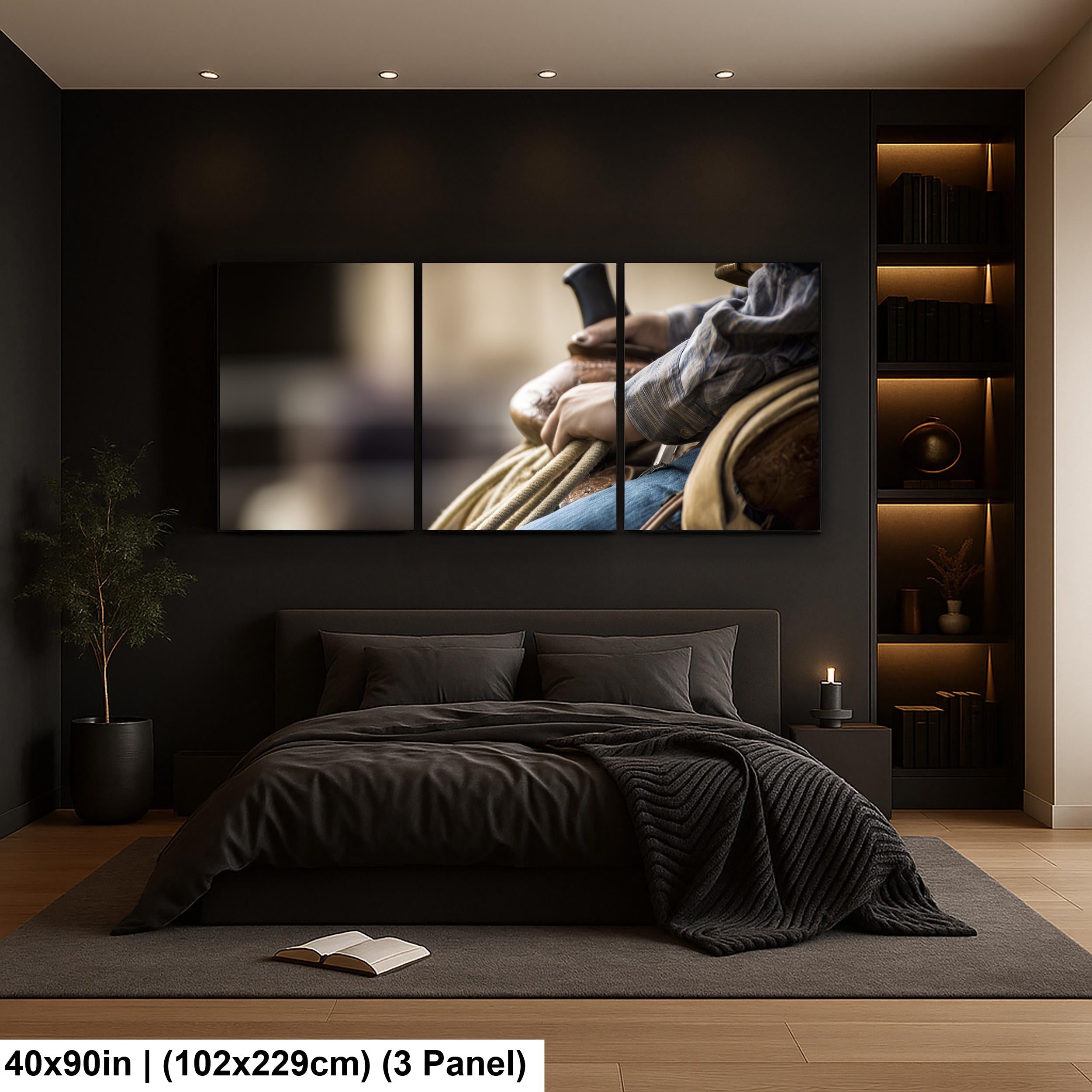 Cowboy Art Print - Rustic Western Style Rodeo Wall Art For Home Decor