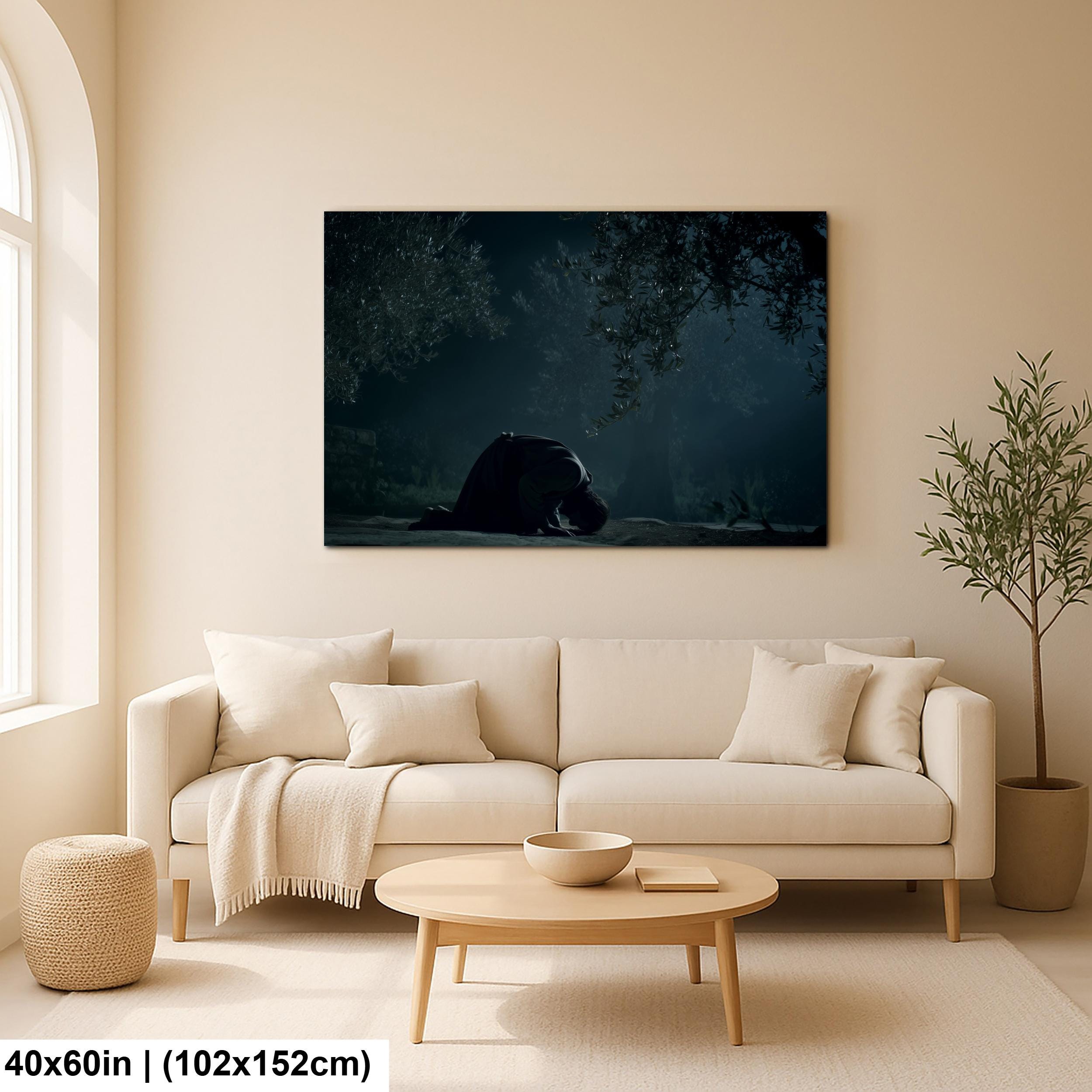 Christian Religious Wall Art: Soft Pastel Jesus Christ Decor with Eternal Atonement and Peace