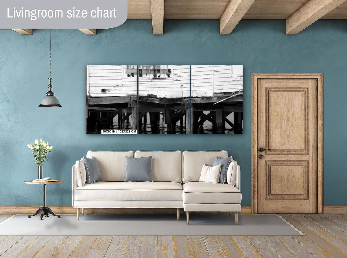 Maryland Coastal Photography - Abandoned Building Art | Moody Seascape Wall Print
